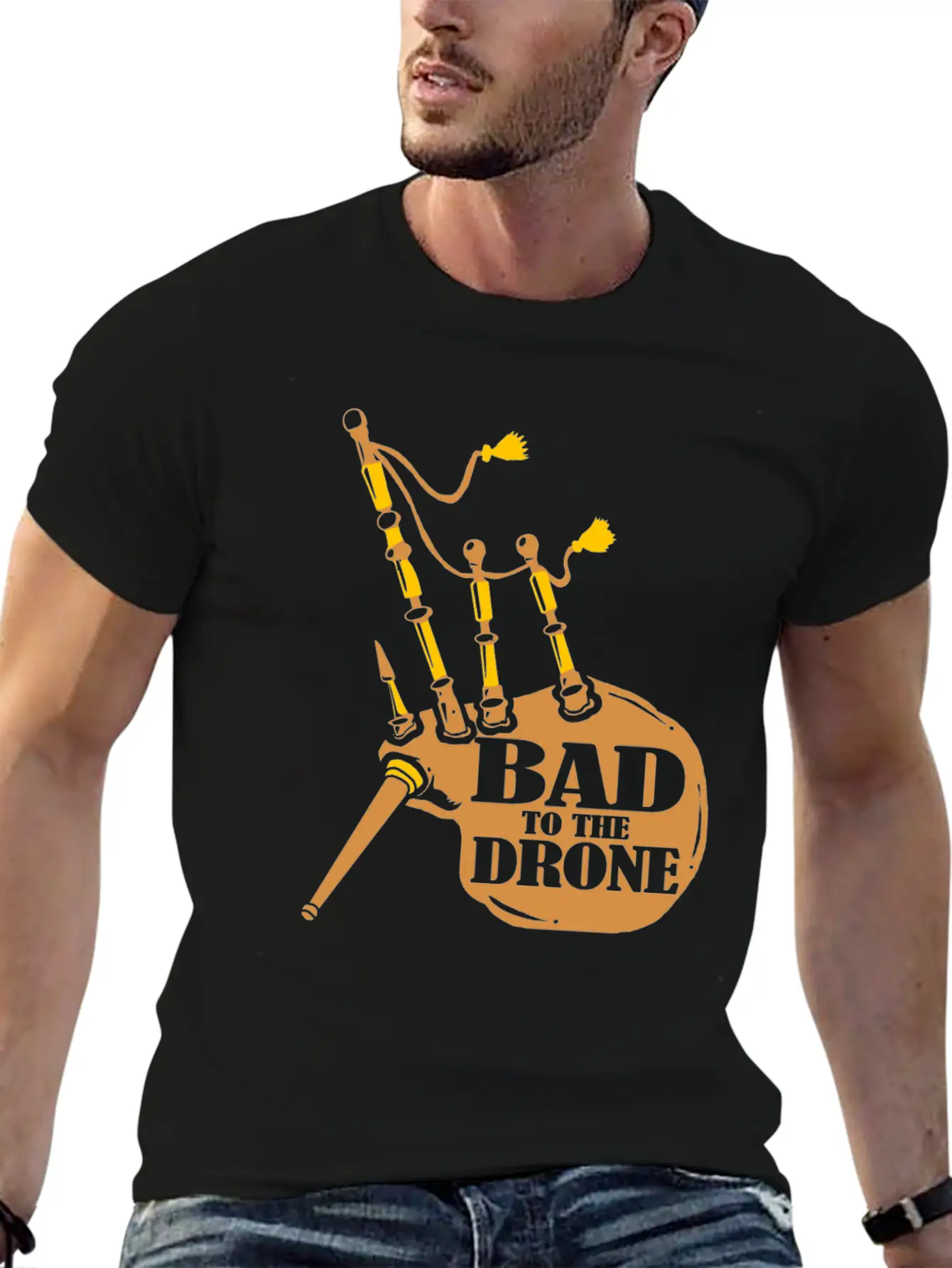 Bagpipes Instrument Bagpipe Scotland Folk Music Basic Graphic T-Shirt – Daily Comfort In Soft Cotton