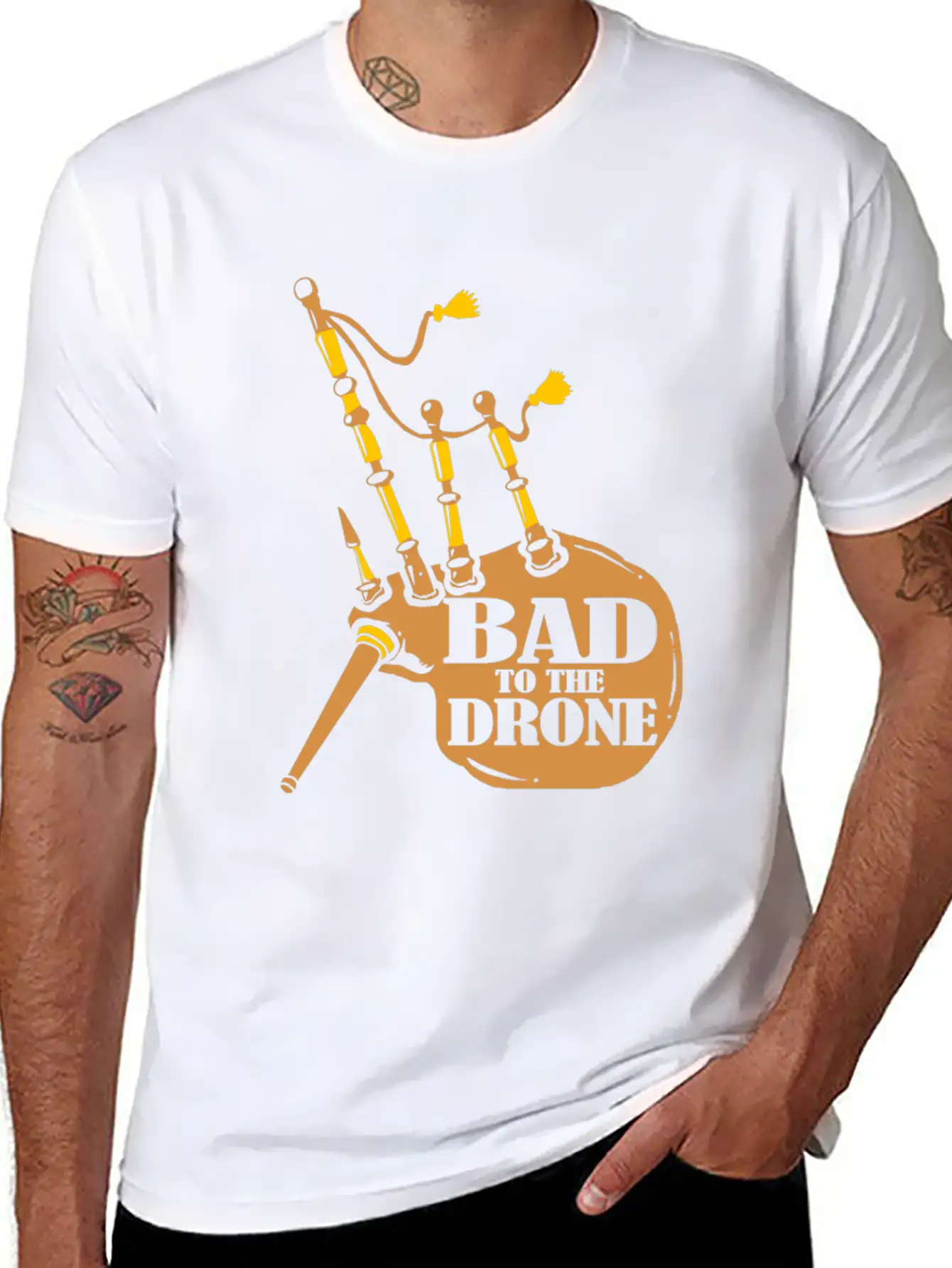Bagpipes Instrument Bagpipe Scotland Folk Music Basic Graphic T-Shirt – Daily Comfort In Soft Cotton