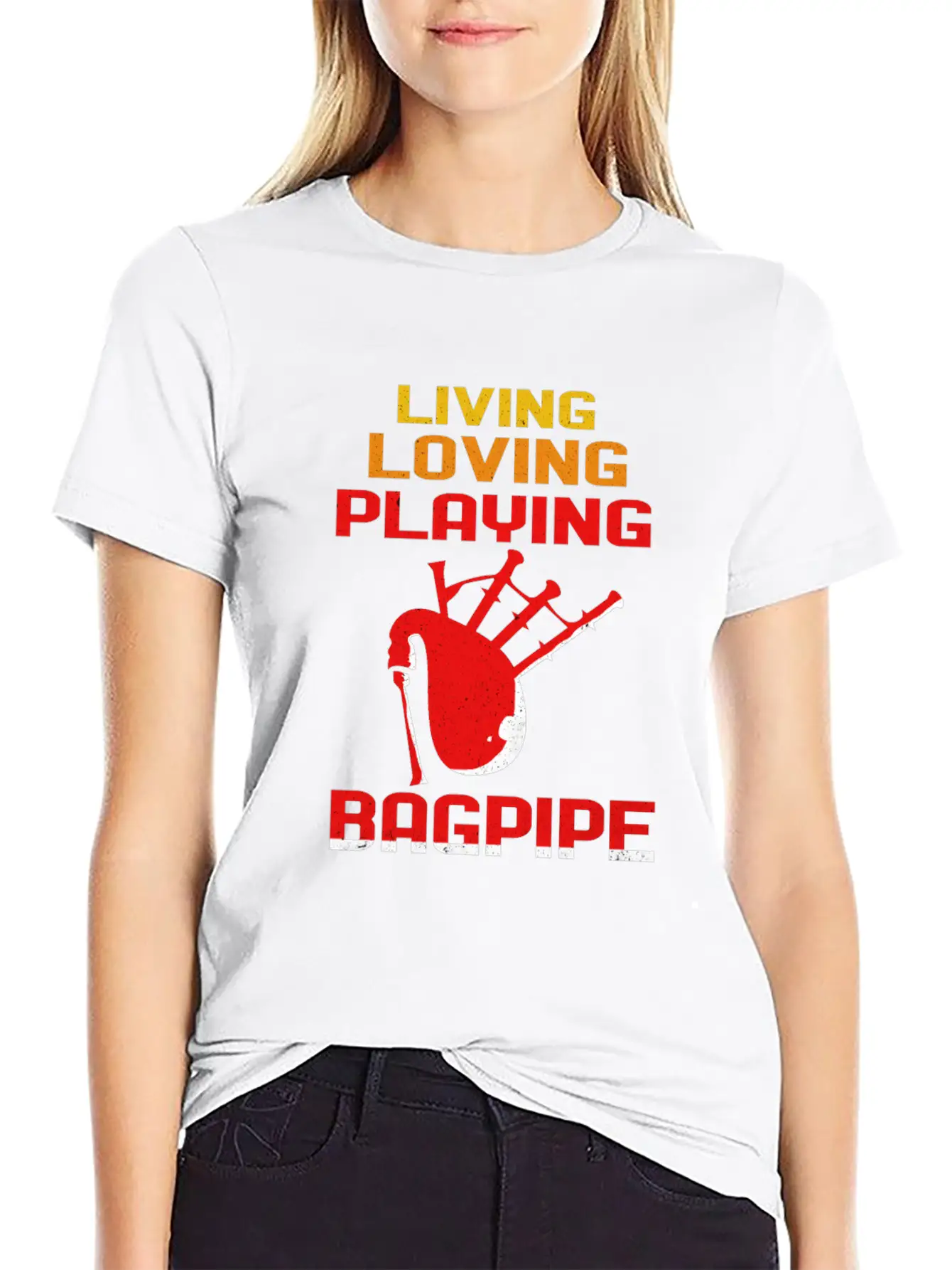 Bagpipes Stylish Everyday T-Shirt – Unisex Basic Cotton Tee