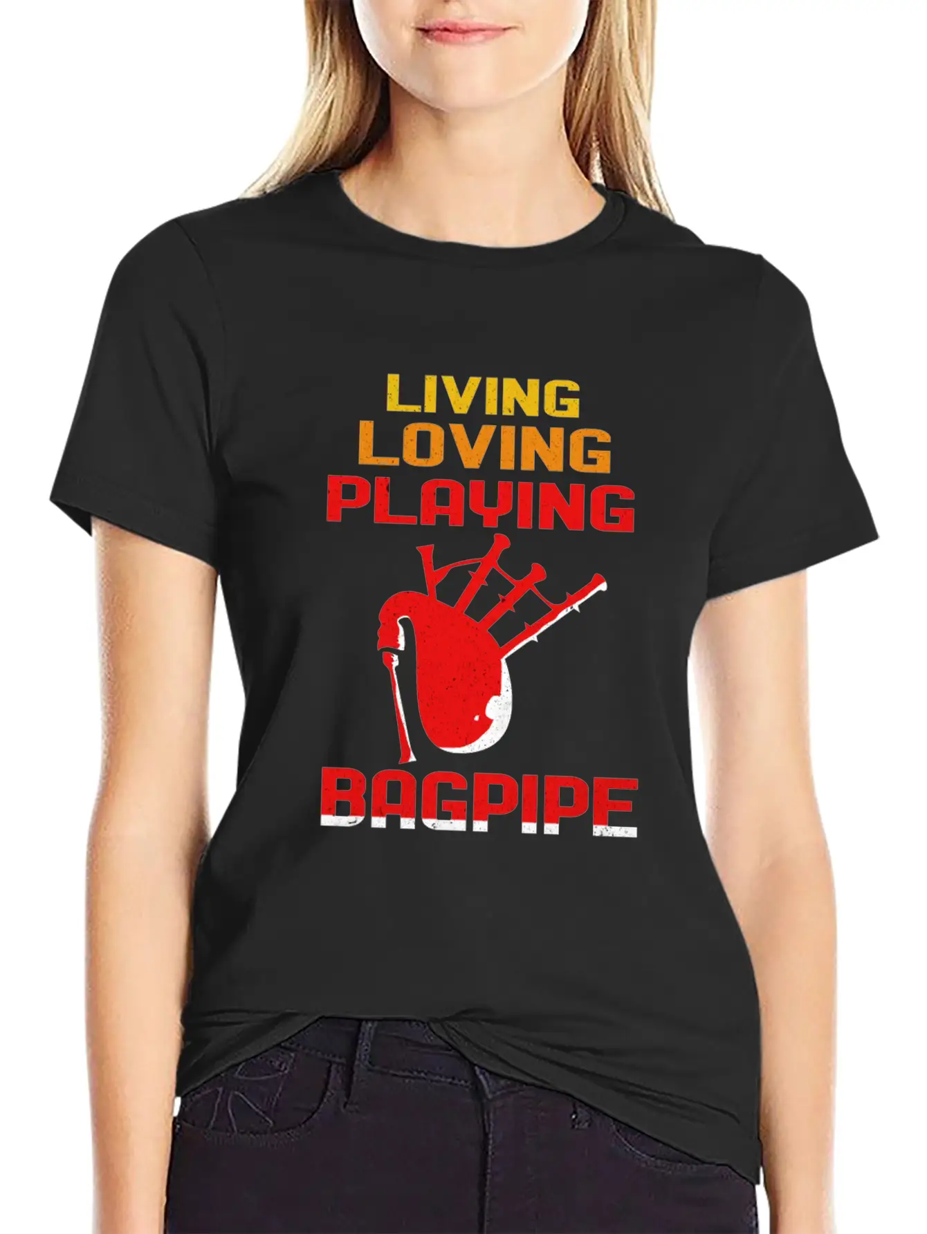 Bagpipes Stylish Everyday T-Shirt – Unisex Basic Cotton Tee