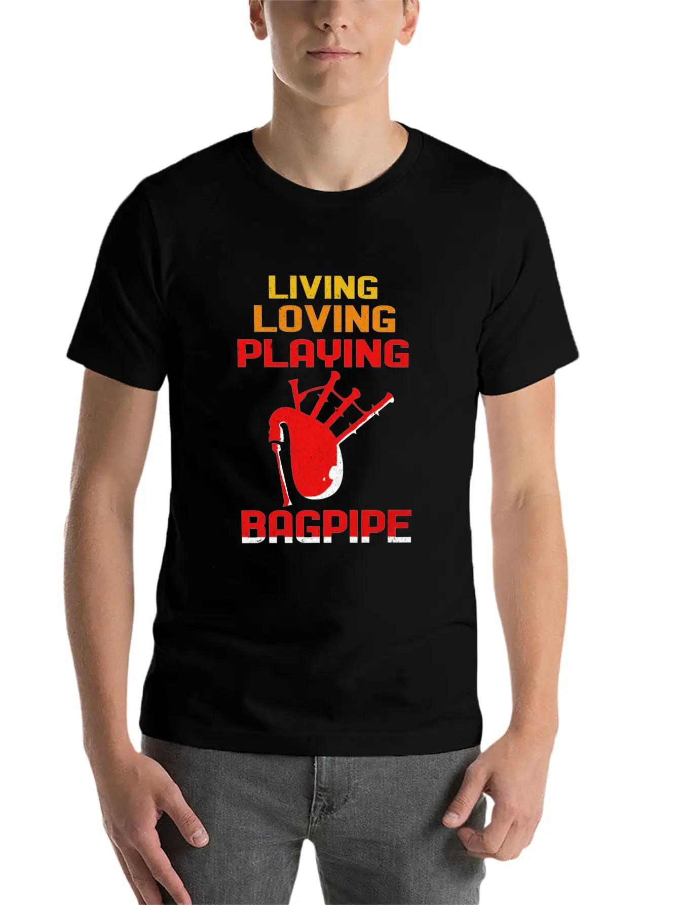 Bagpipes Stylish Everyday T-Shirt – Unisex Basic Cotton Tee
