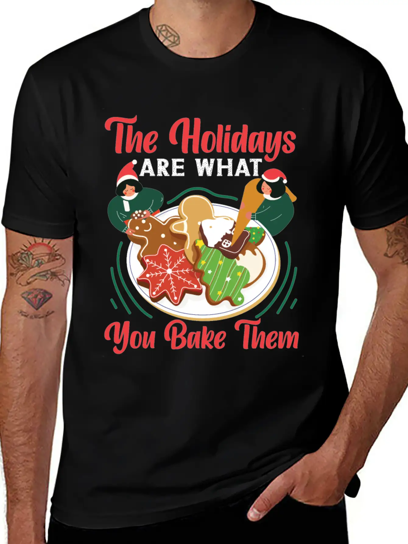 Bake Baking Christmas Gingerbread Essential Unisex Summer Tee – Soft Cotton Casual Fit