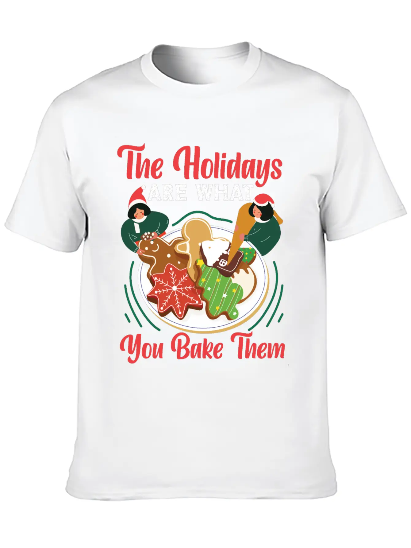 Bake Baking Christmas Gingerbread Essential Unisex Summer Tee – Soft Cotton Casual Fit