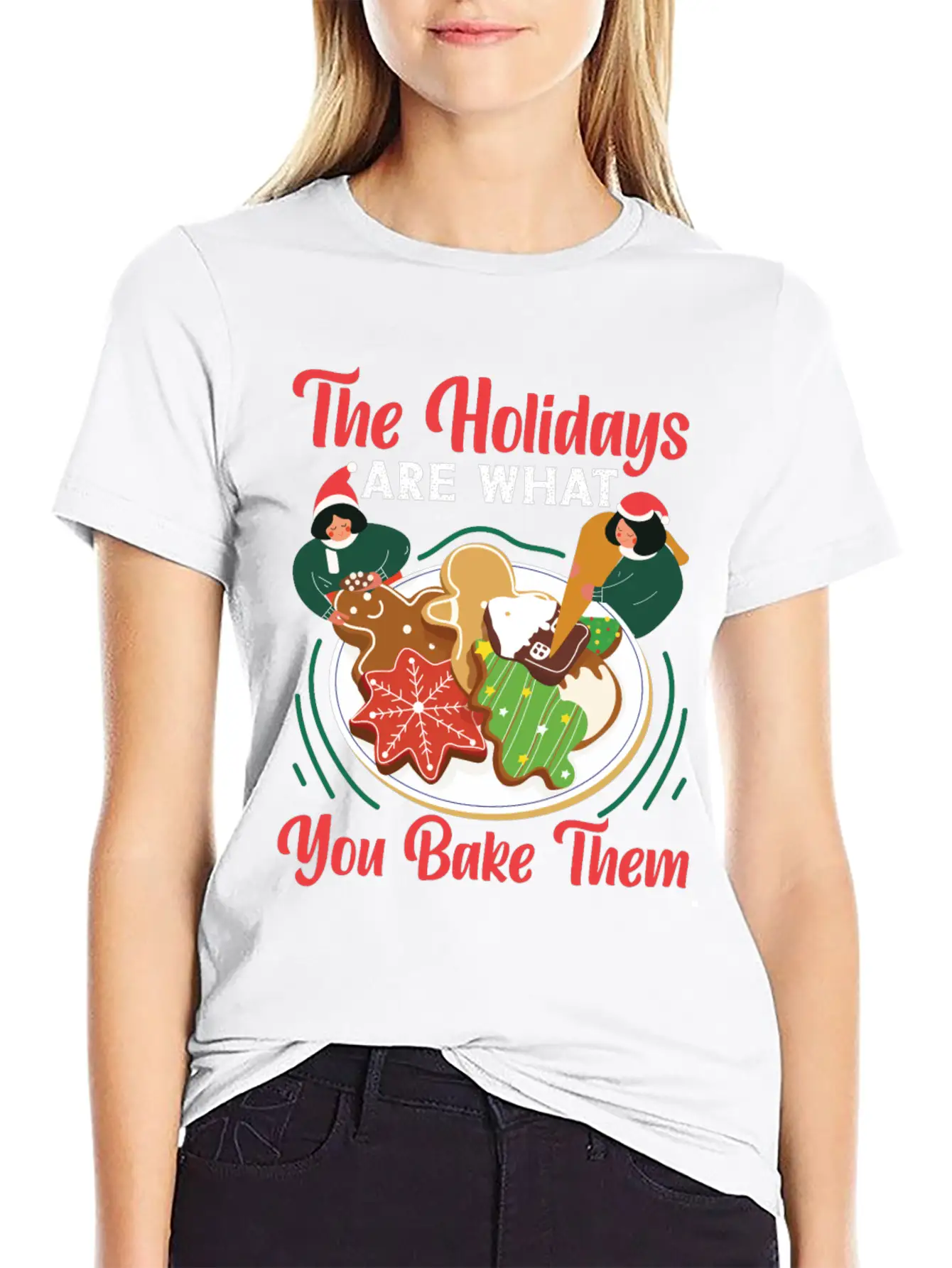 Bake Baking Christmas Gingerbread Essential Unisex Summer Tee – Soft Cotton Casual Fit