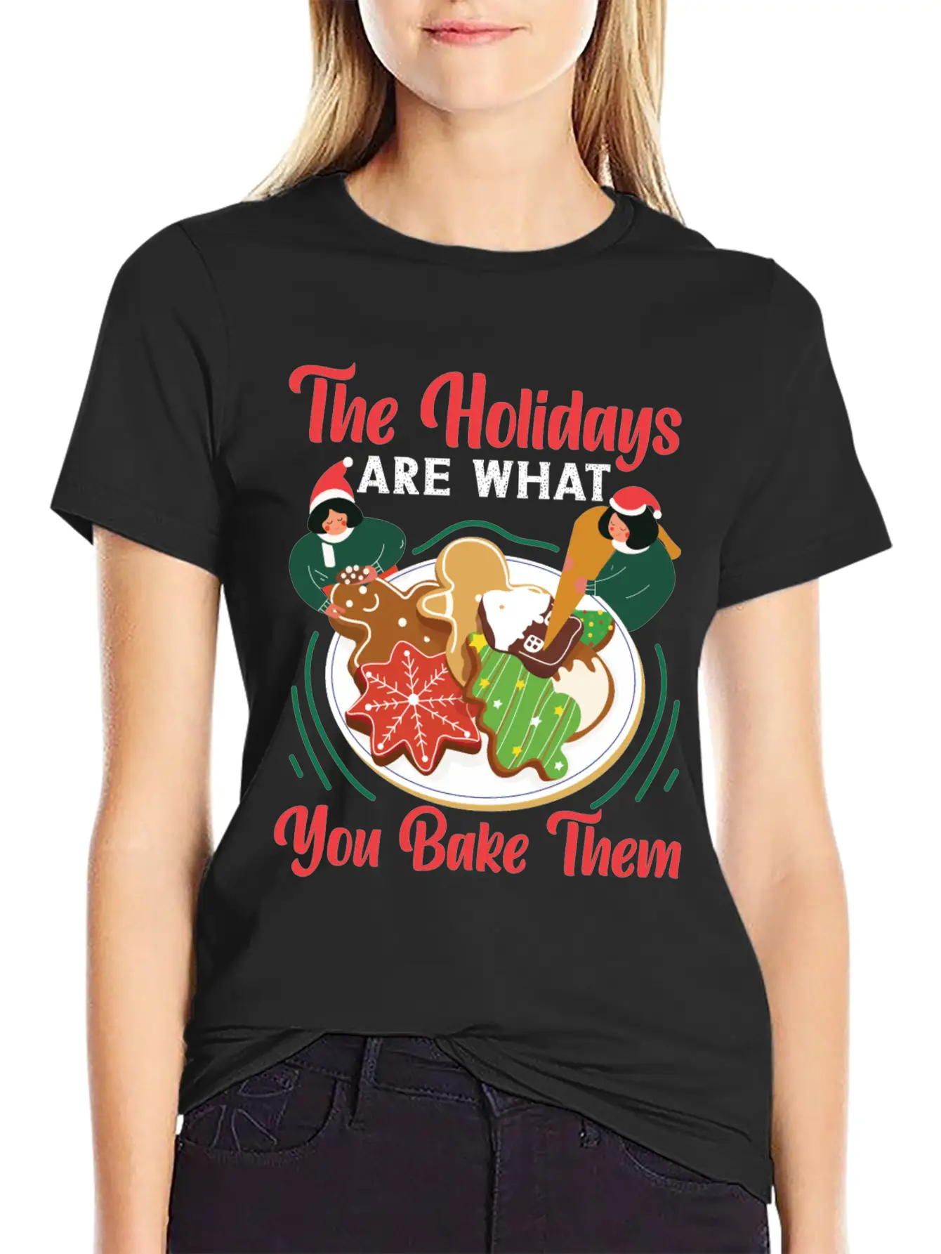 Bake Baking Christmas Gingerbread Essential Unisex Summer Tee – Soft Cotton Casual Fit