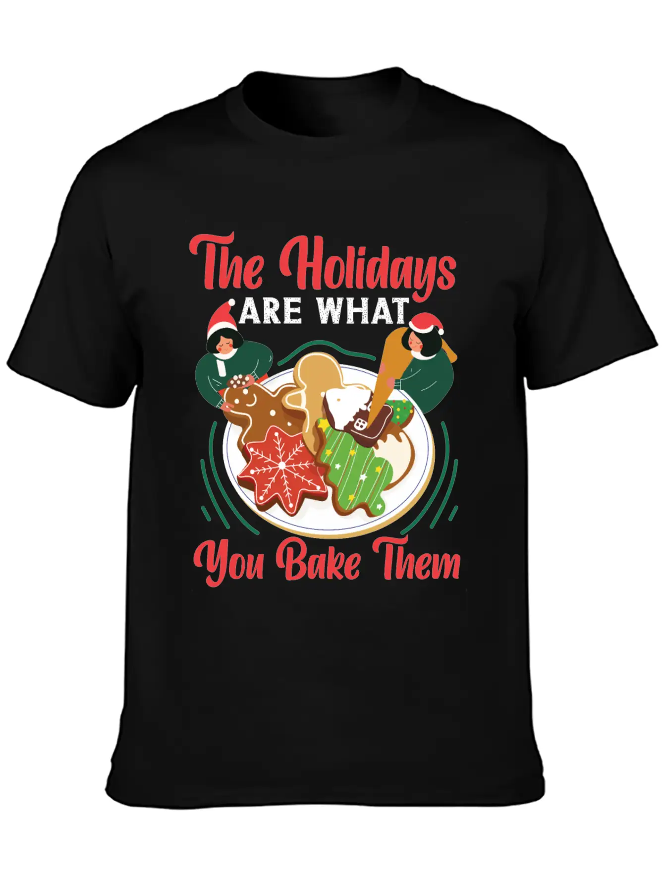 Bake Baking Christmas Gingerbread Essential Unisex Summer Tee – Soft Cotton Casual Fit