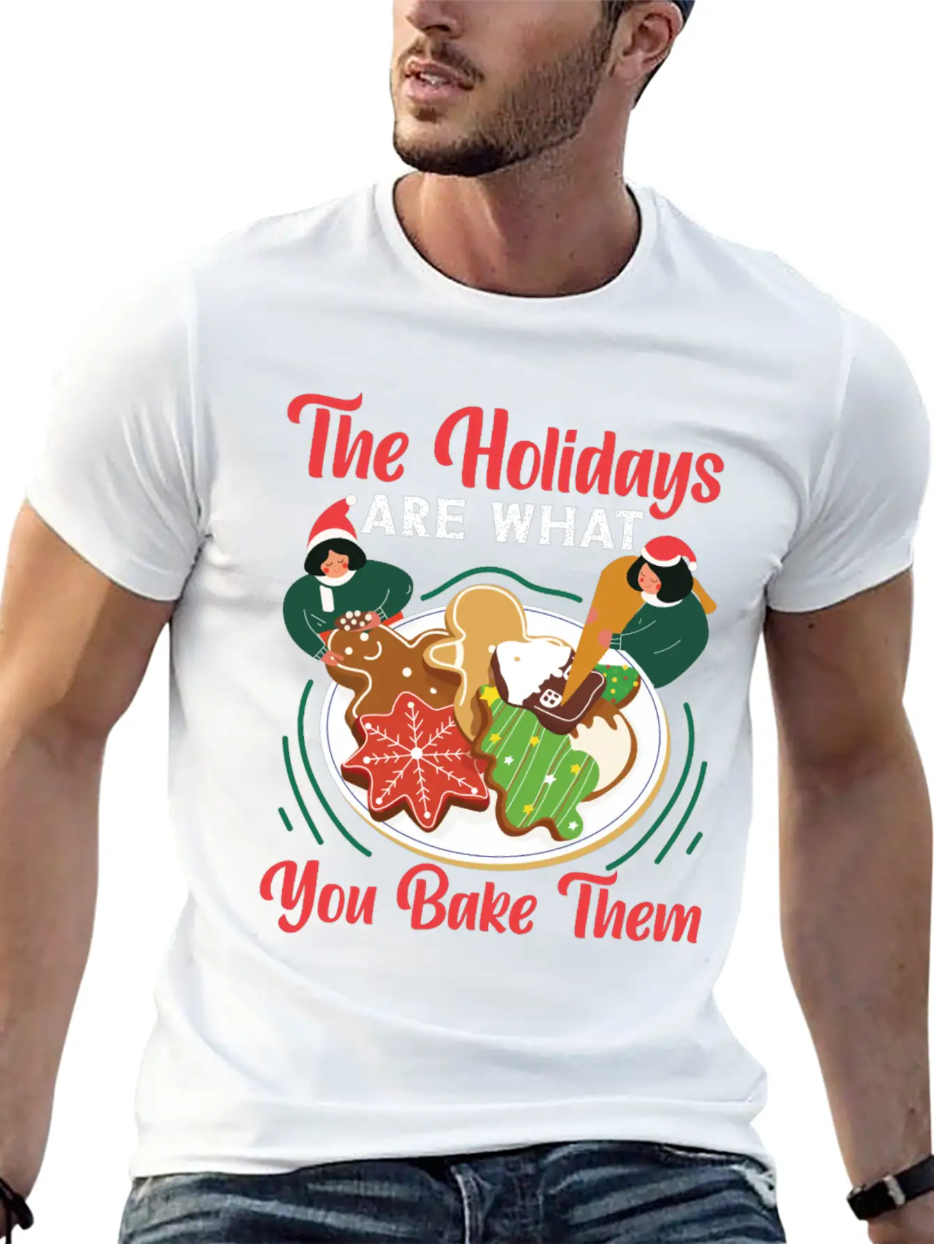 Bake Baking Christmas Gingerbread Essential Unisex Summer Tee – Soft Cotton Casual Fit