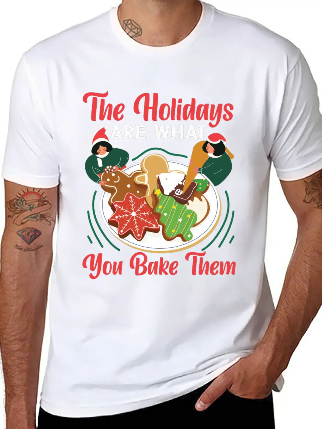 Bake Baking Christmas Gingerbread Essential Unisex Summer Tee – Soft Cotton Casual Fit