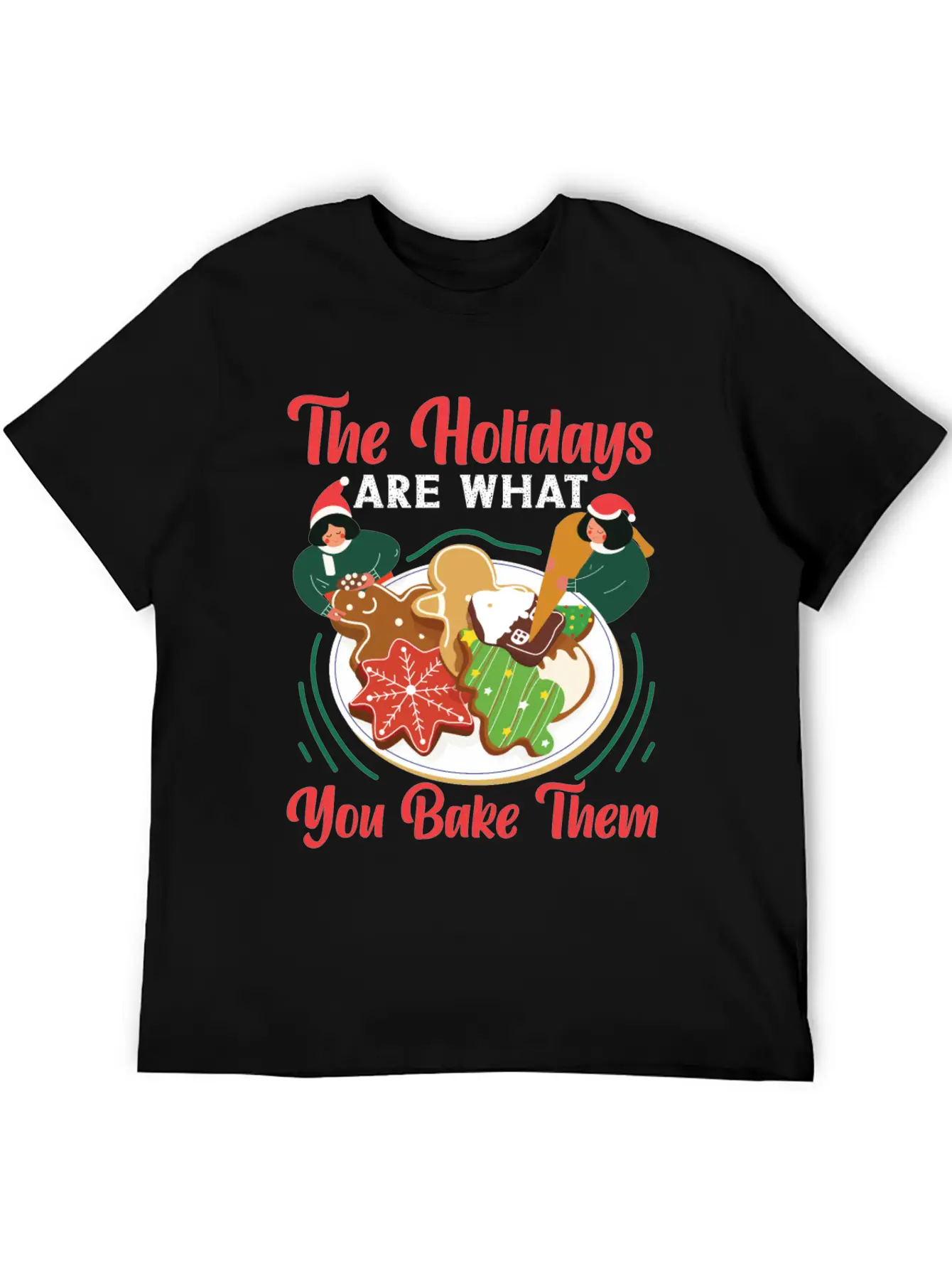 Bake Baking Christmas Gingerbread Essential Unisex Summer Tee – Soft Cotton Casual Fit