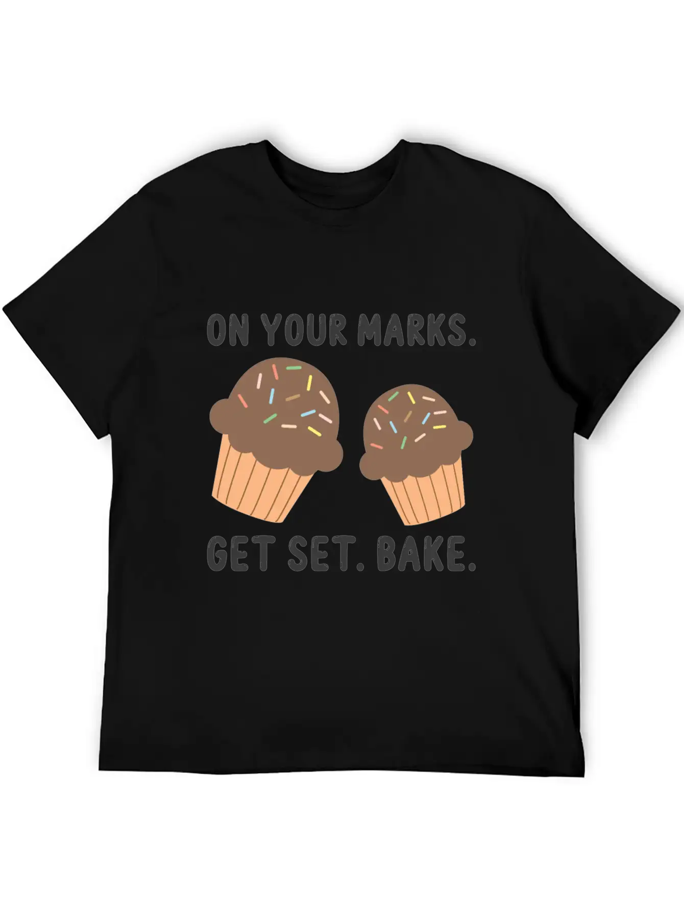 Bake On Your Mark Unisex Short Sleeve Soft Cotton T-Shirt – Casual Everyday Wear