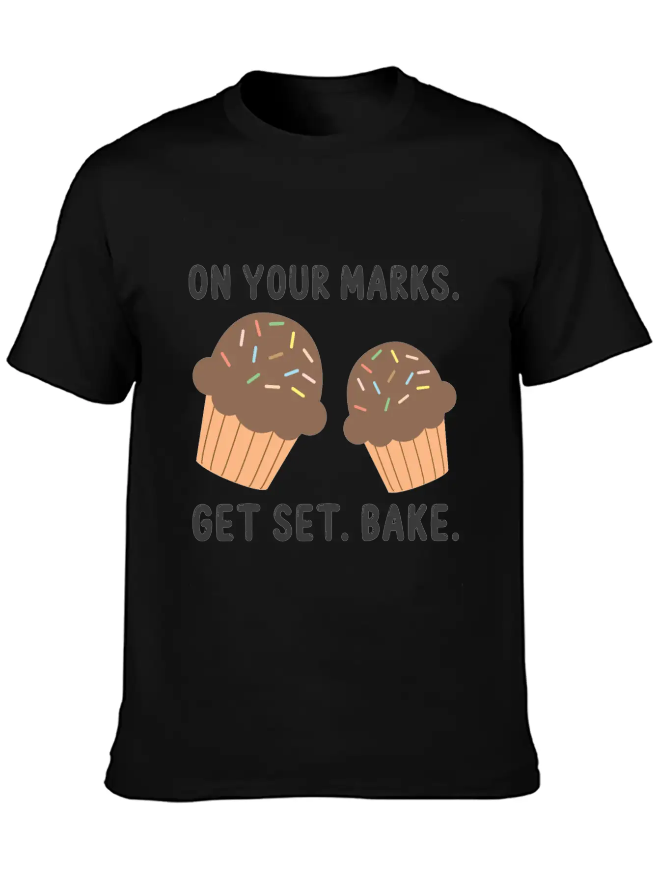 Bake On Your Mark Unisex Short Sleeve Soft Cotton T-Shirt – Casual Everyday Wear