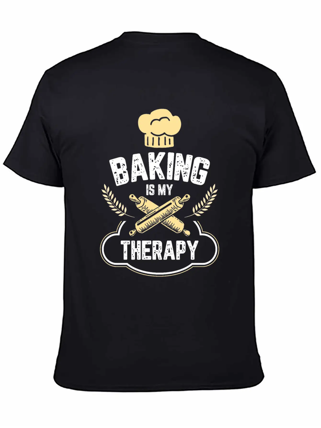 Baking Is My Therapy Cake And Cookies Bake Gift Unisex Short Sleeve Soft Cotton T-Shirt – Casual Everyday Wear