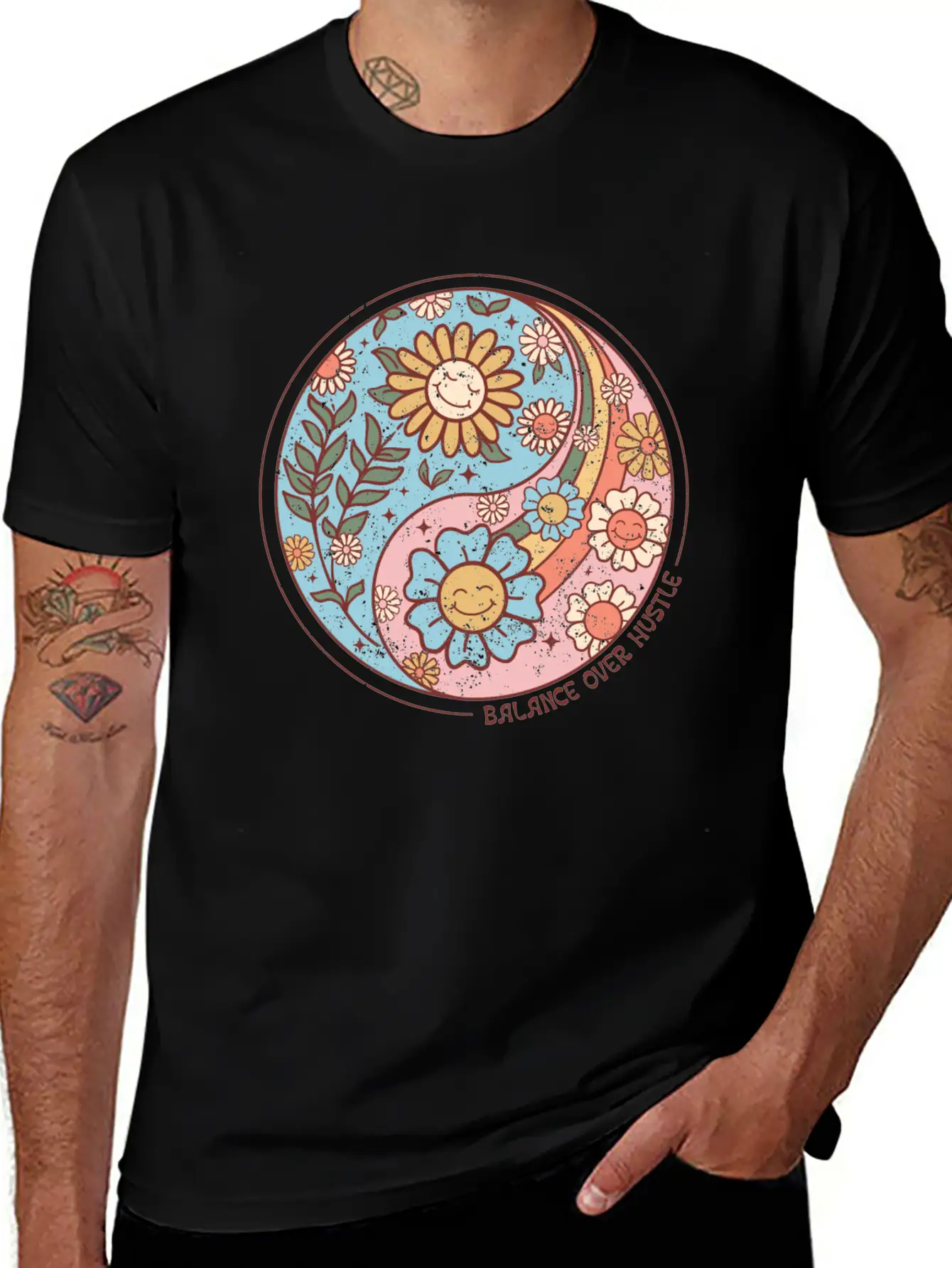 Balance Over Hustle Basic Graphic T-Shirt – Daily Comfort In Soft Cotton