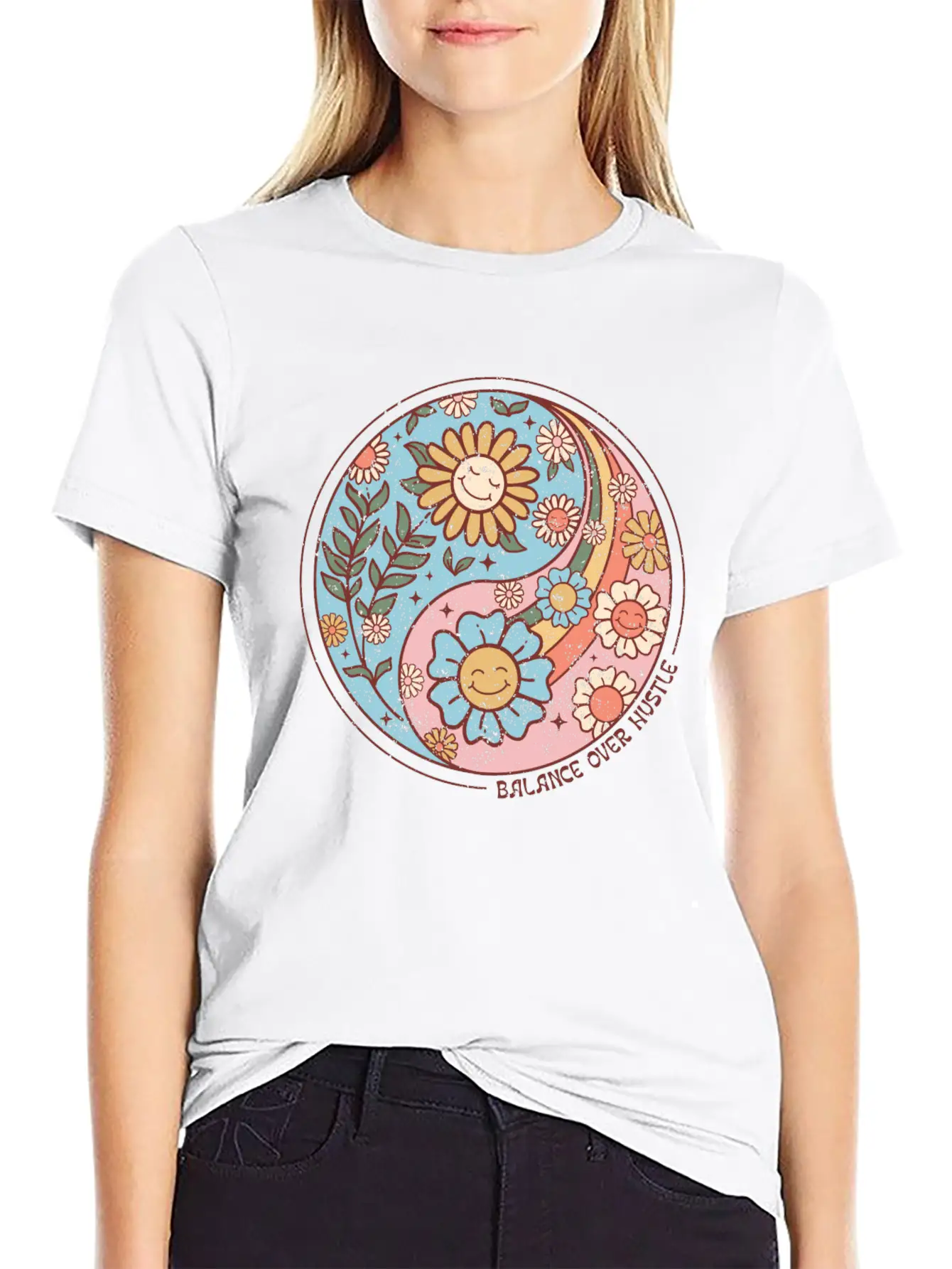 Balance Over Hustle Basic Graphic T-Shirt – Daily Comfort In Soft Cotton