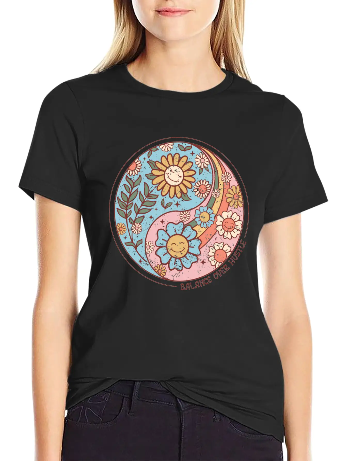 Balance Over Hustle Basic Graphic T-Shirt – Daily Comfort In Soft Cotton