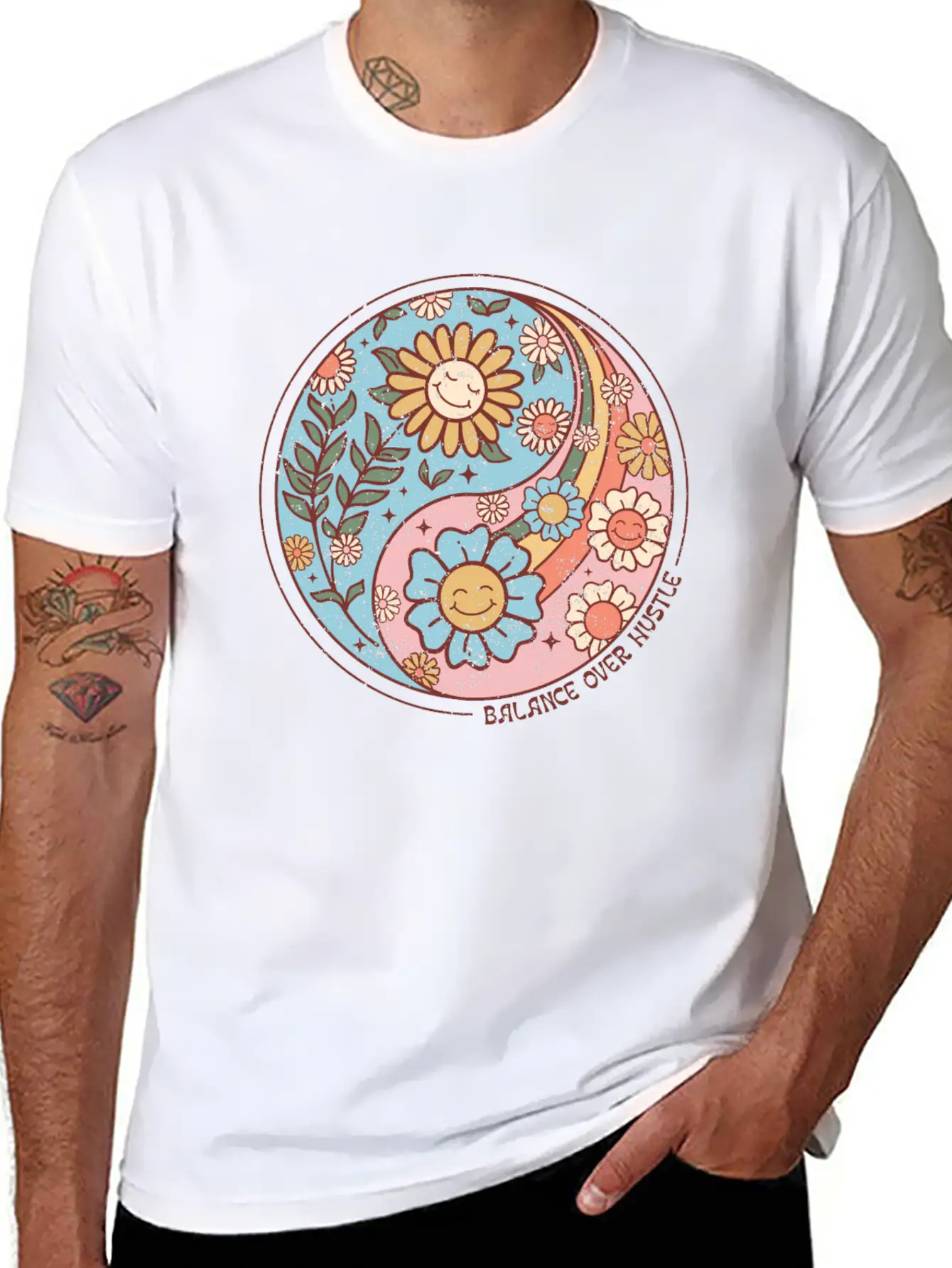 Balance Over Hustle Basic Graphic T-Shirt – Daily Comfort In Soft Cotton