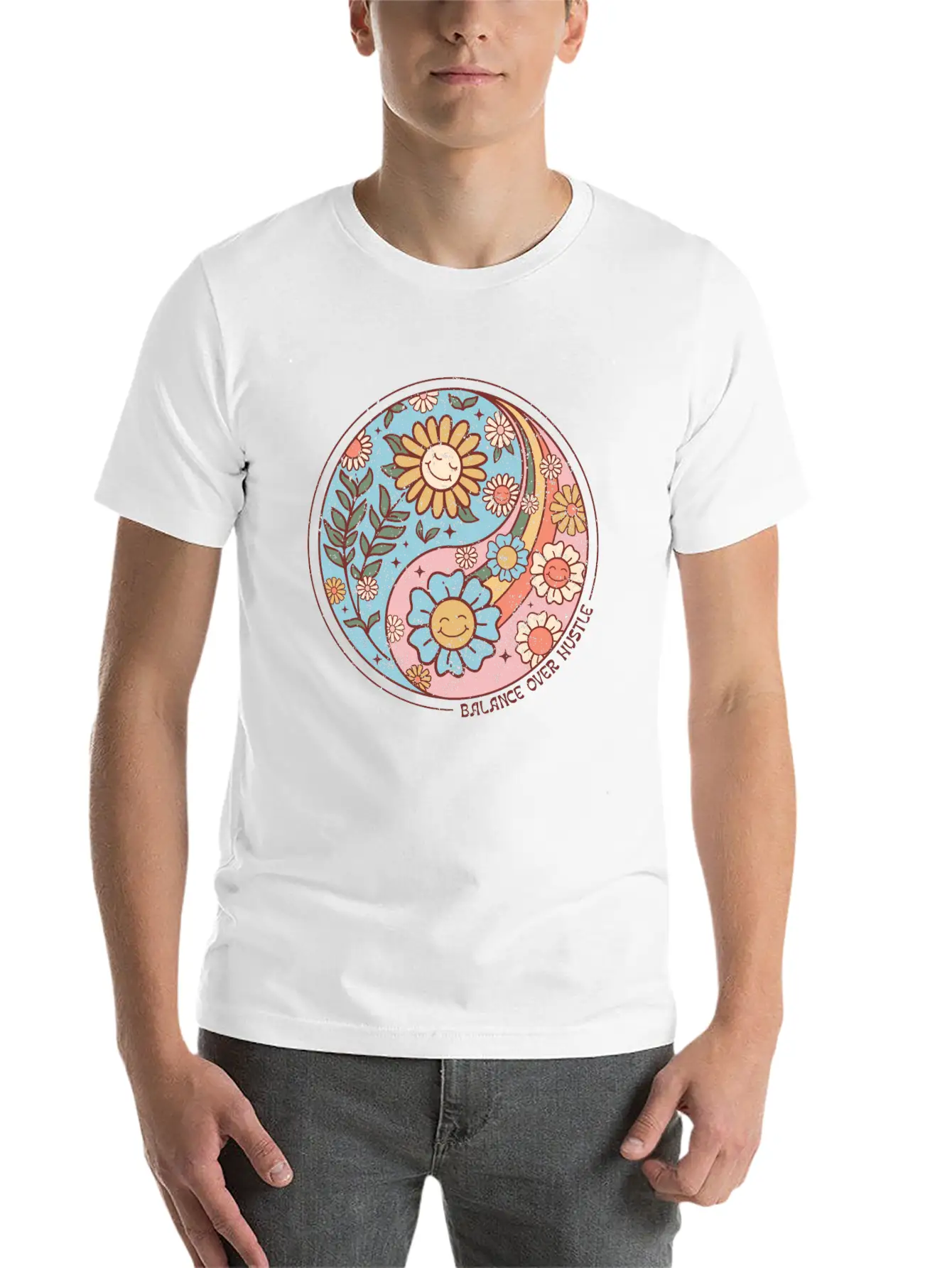 Balance Over Hustle Basic Graphic T-Shirt – Daily Comfort In Soft Cotton