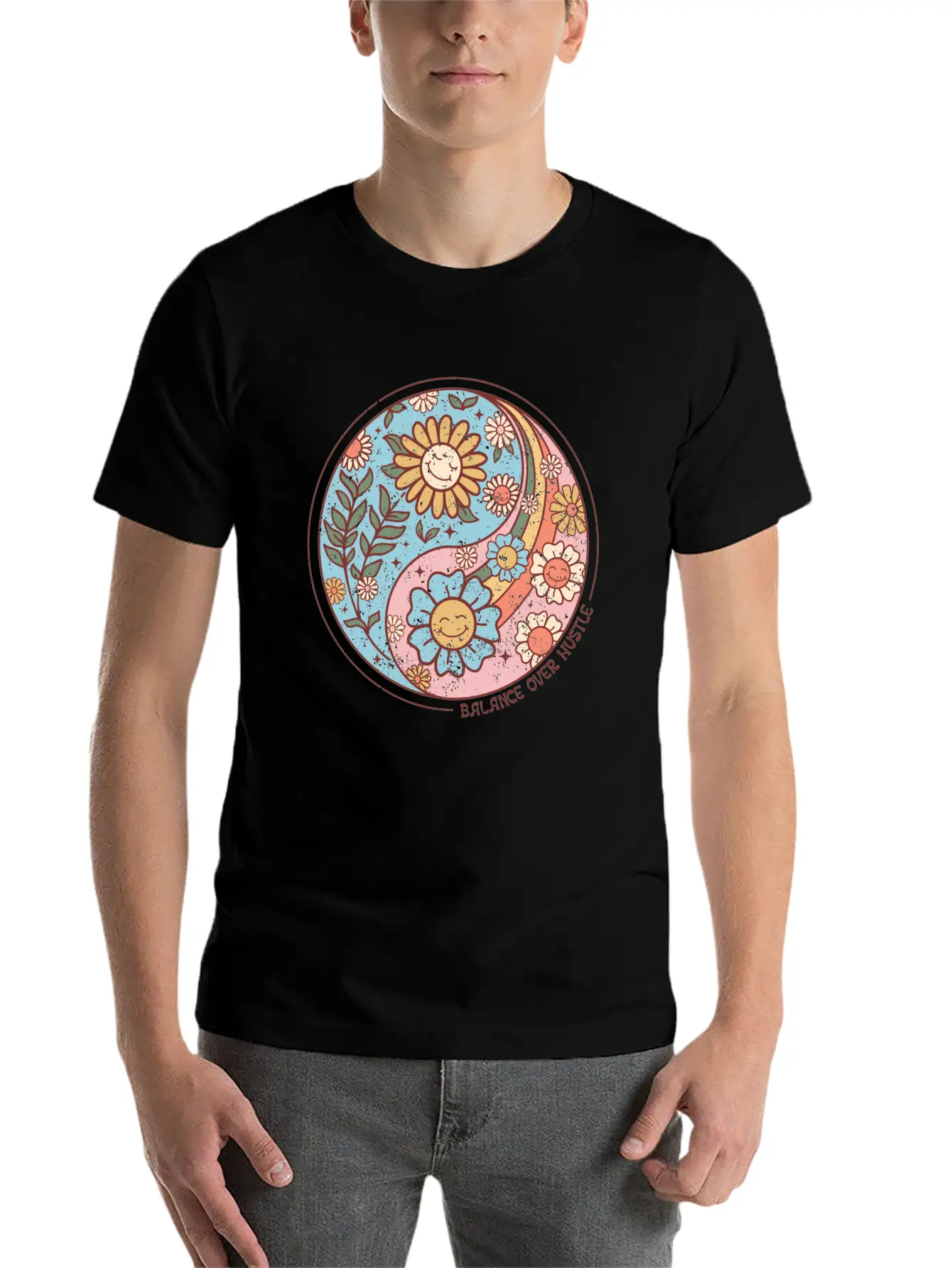Balance Over Hustle Basic Graphic T-Shirt – Daily Comfort In Soft Cotton