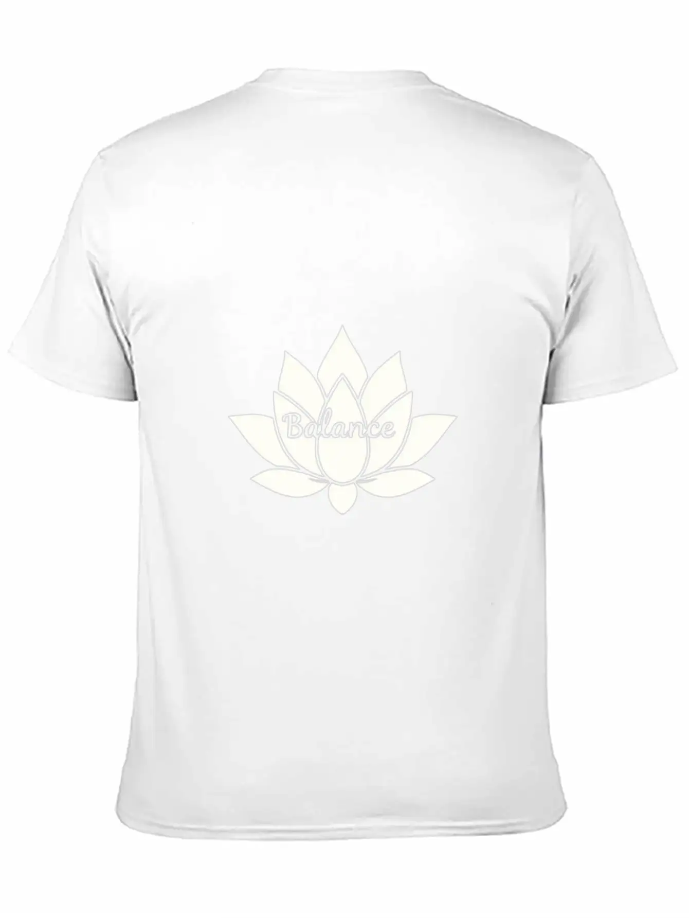 Balance Petals Minimalist T-Shirt – Simple Floral Unisex Short Sleeve Soft Cotton T-Shirt – Casual Everyday Wear