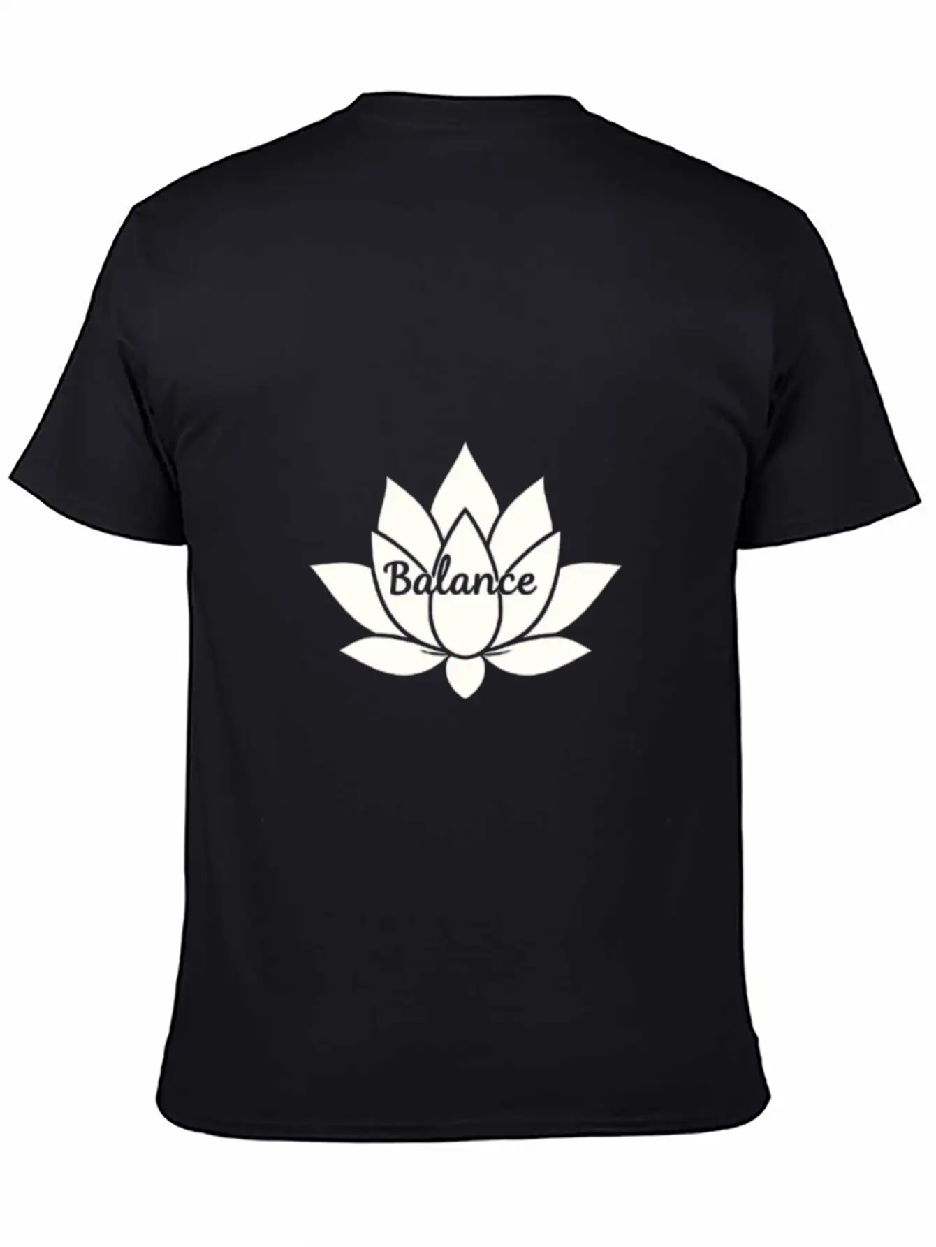 Balance Petals Minimalist T-Shirt – Simple Floral Unisex Short Sleeve Soft Cotton T-Shirt – Casual Everyday Wear