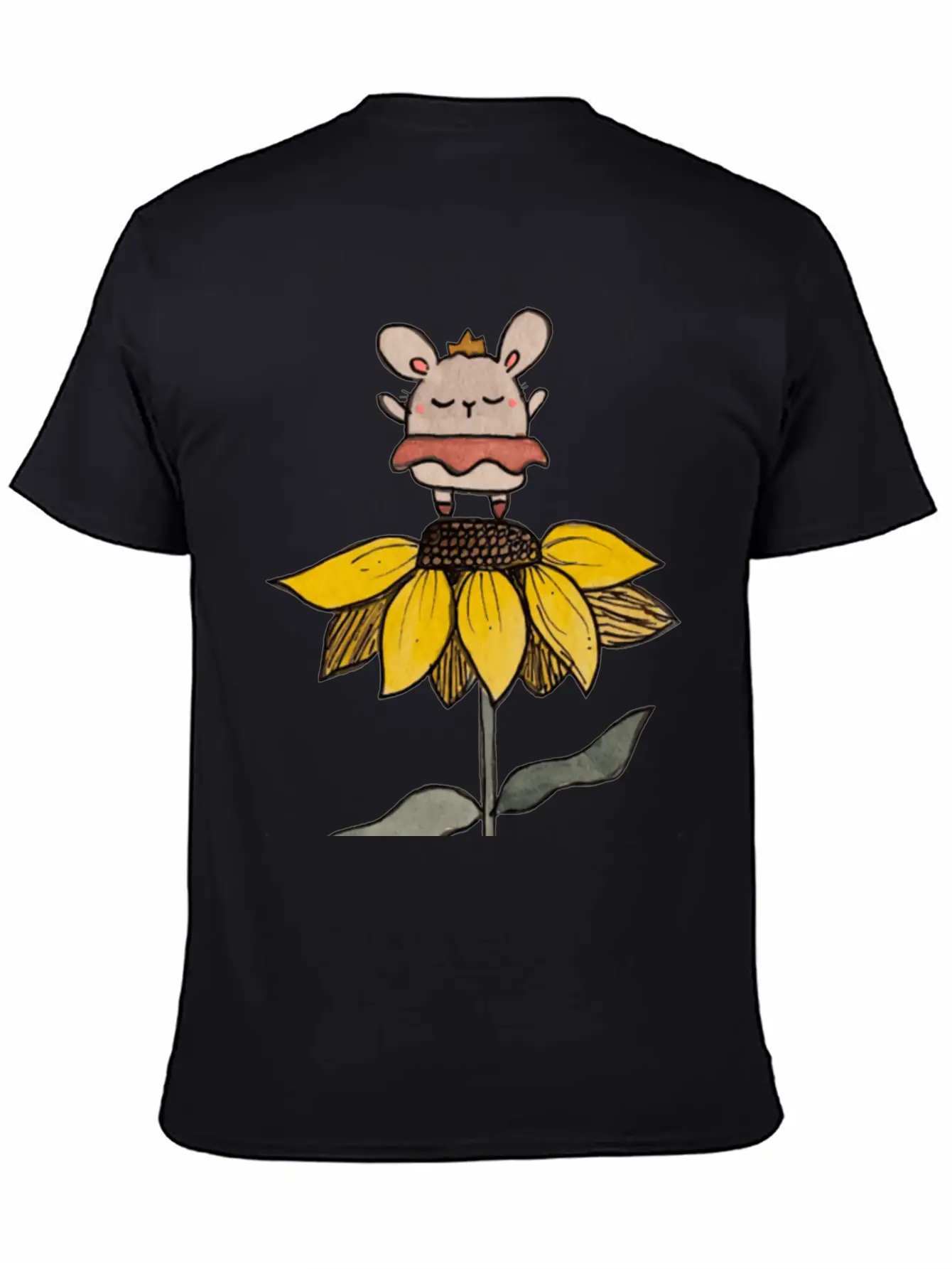 Ballerina Bunny On Sunflower Stylish Everyday T-Shirt – Unisex Basic Cotton Tee