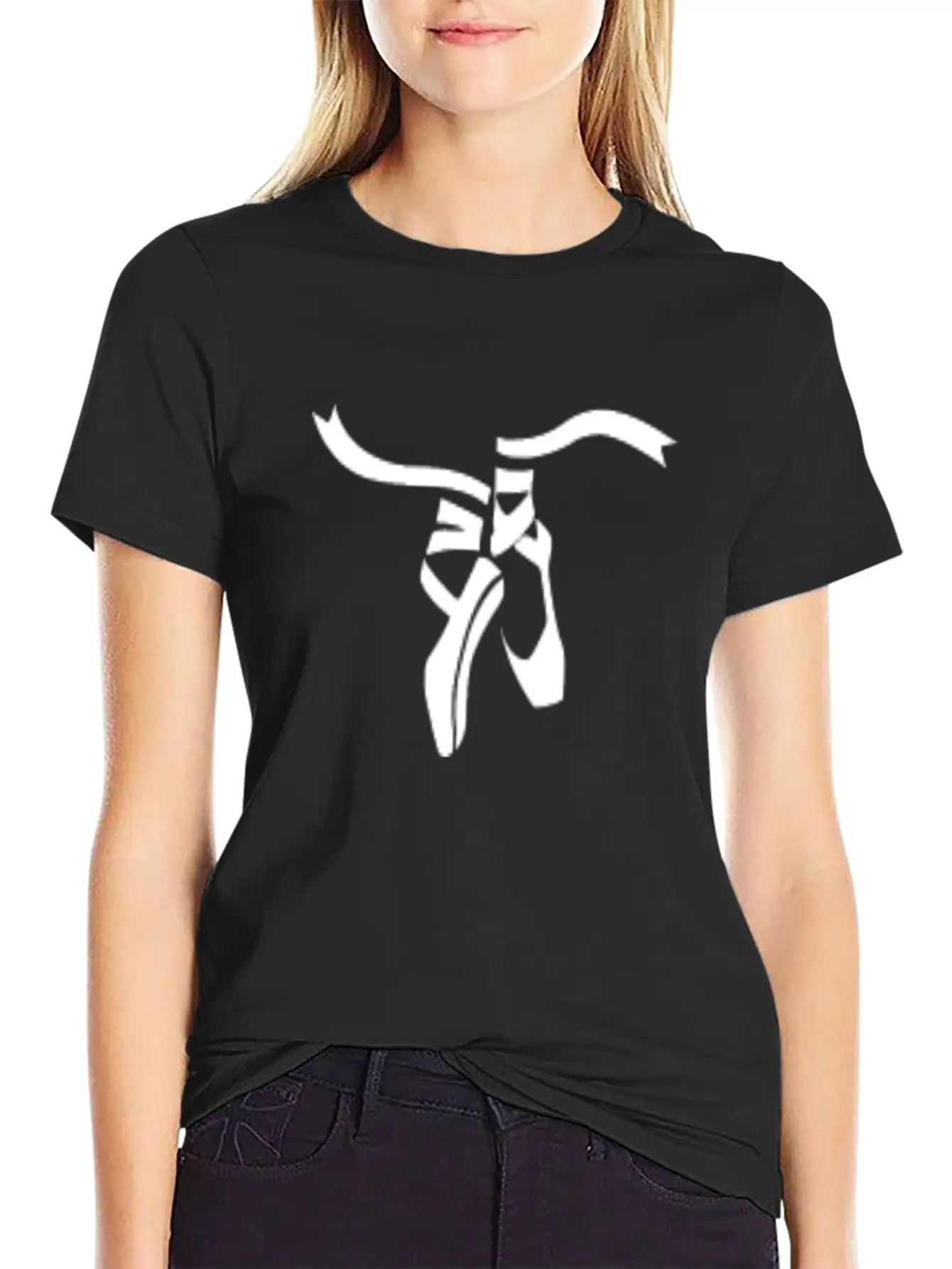 Ballet Ballerina Pointe Shoes Point Women Cute Dan Unisex Short Sleeve Soft Cotton T-Shirt – Casual Everyday Wear