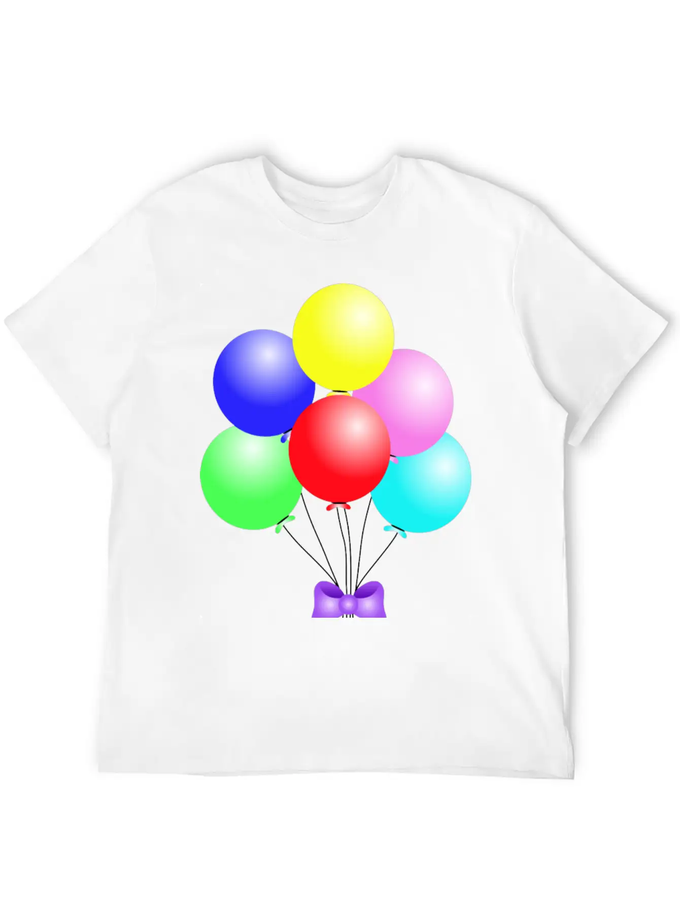 Balloons Comfortable Minimalist Graphic Tee – Summer Style Essential