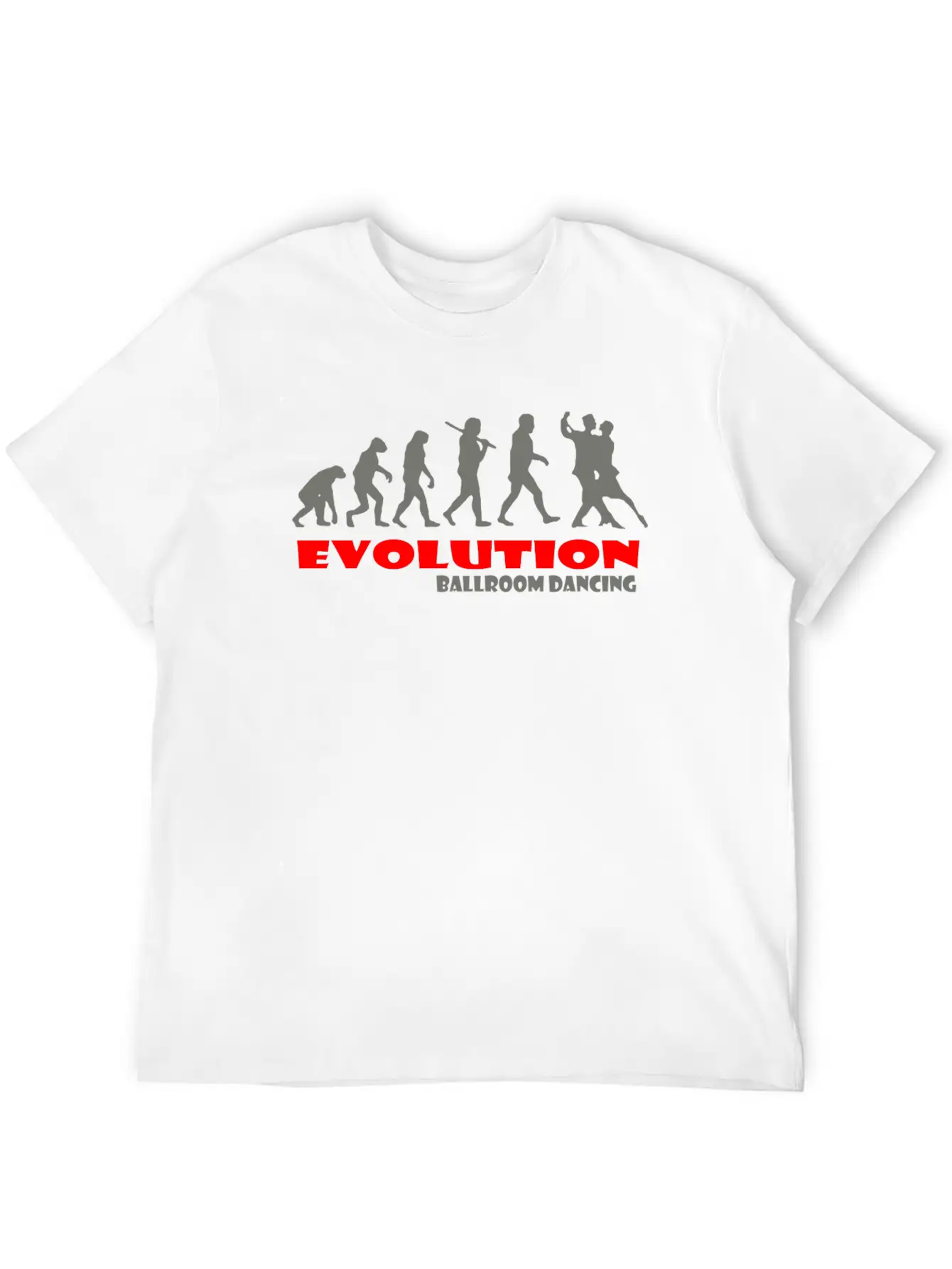 Ballroom Dancing Ape Of Evolution Unisex Short Sleeve Soft Cotton T-Shirt – Casual Everyday Wear