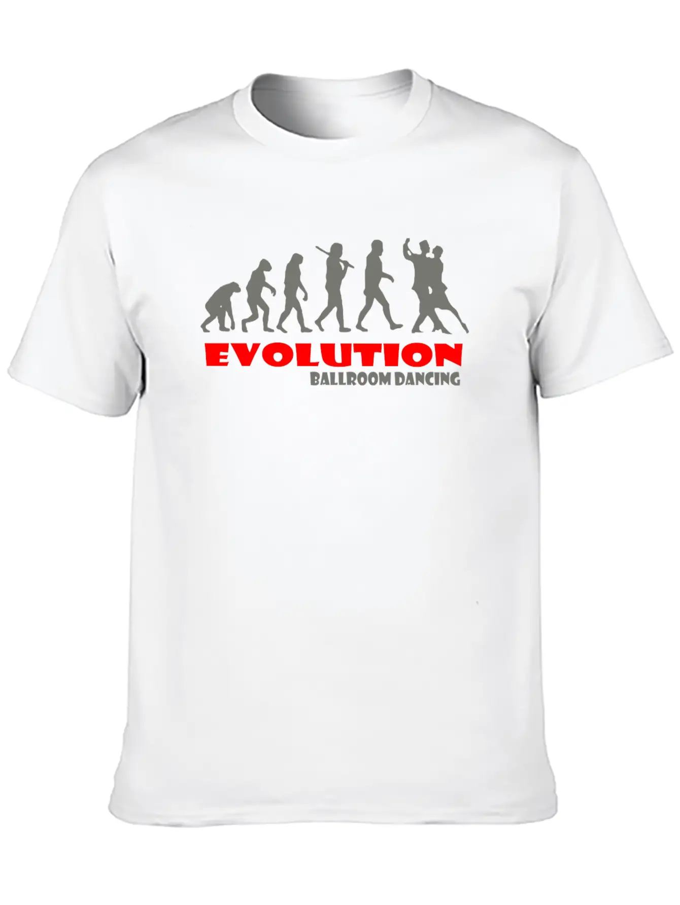 Ballroom Dancing Ape Of Evolution Unisex Short Sleeve Soft Cotton T-Shirt – Casual Everyday Wear