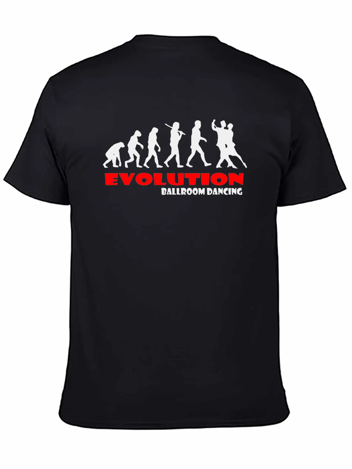 Ballroom Dancing Ape Of Evolution Unisex Short Sleeve Soft Cotton T-Shirt – Casual Everyday Wear