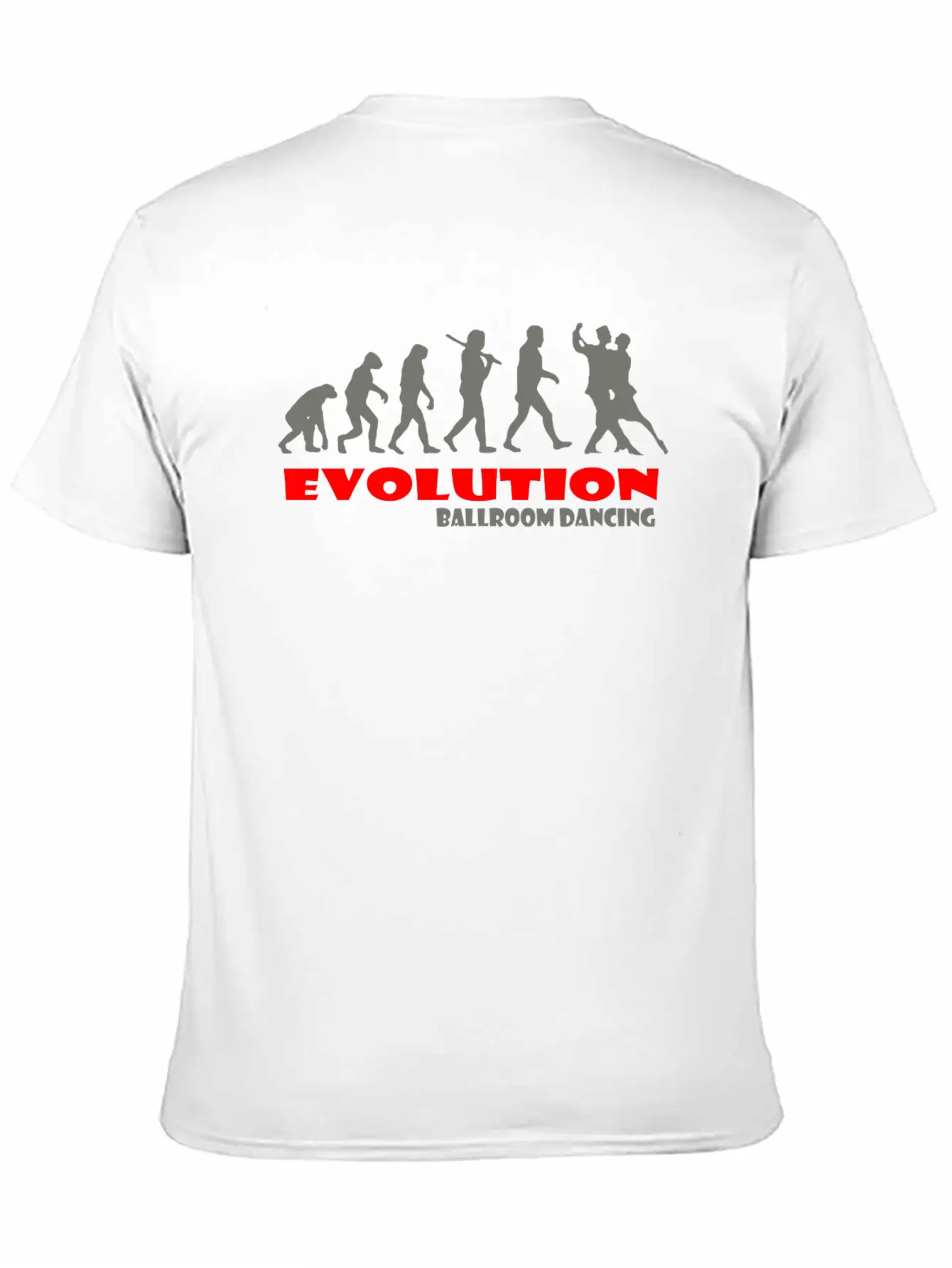 Ballroom Dancing Ape Of Evolution Unisex Short Sleeve Soft Cotton T-Shirt – Casual Everyday Wear