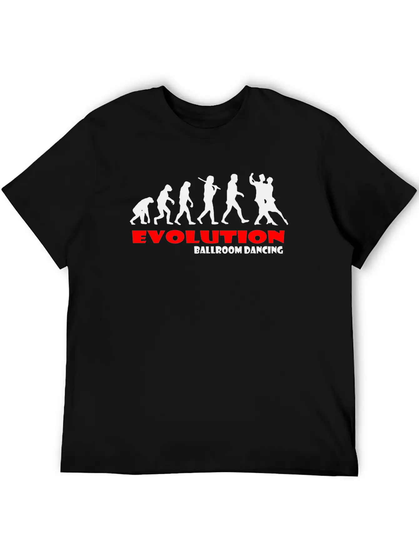 Ballroom Dancing Ape Of Evolution Unisex Short Sleeve Soft Cotton T-Shirt – Casual Everyday Wear