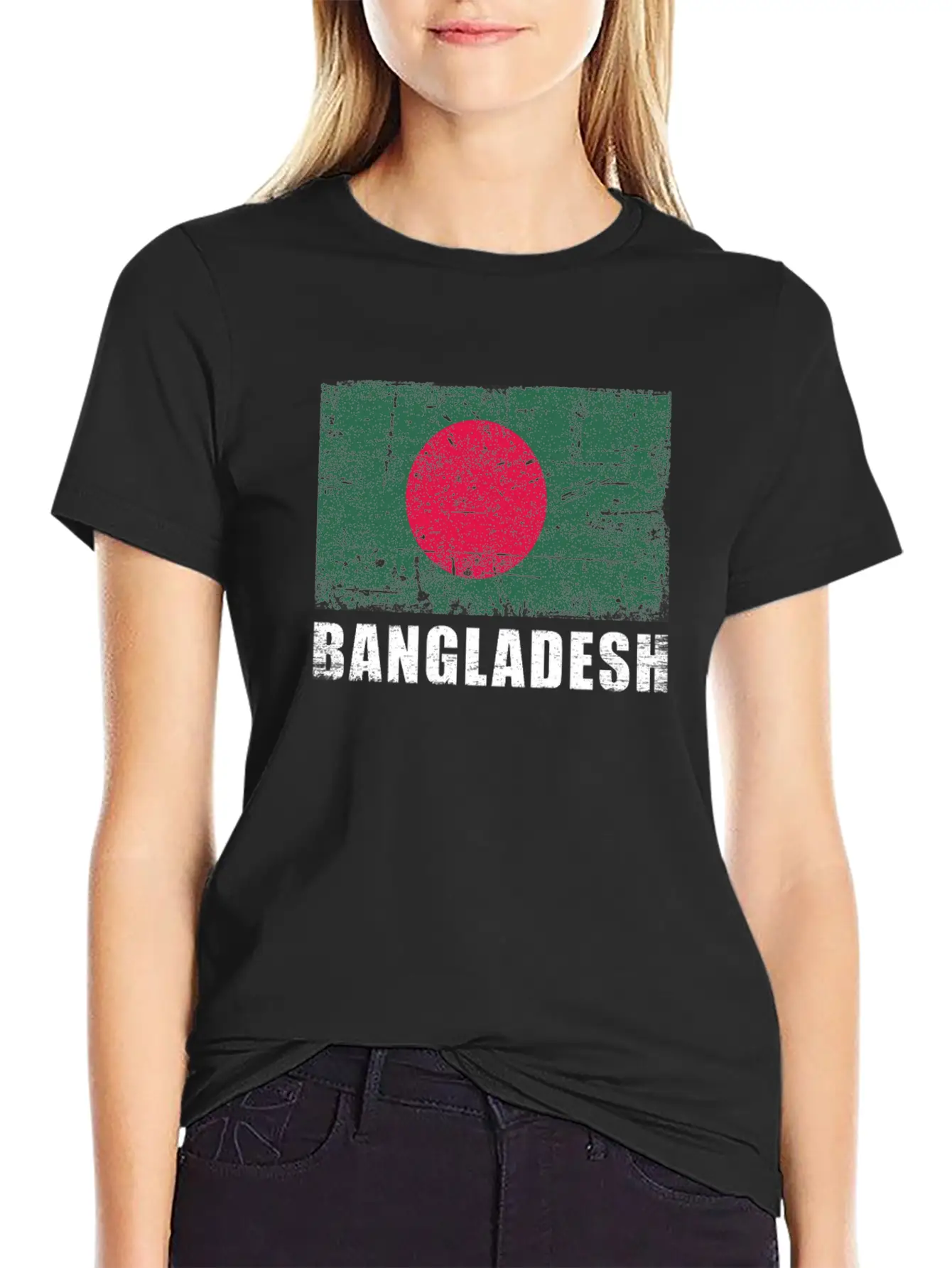 Bangladesh Flag Grunge Country Flag Bangladesh Unisex Short Sleeve Soft Cotton T-Shirt – Casual Everyday Wear