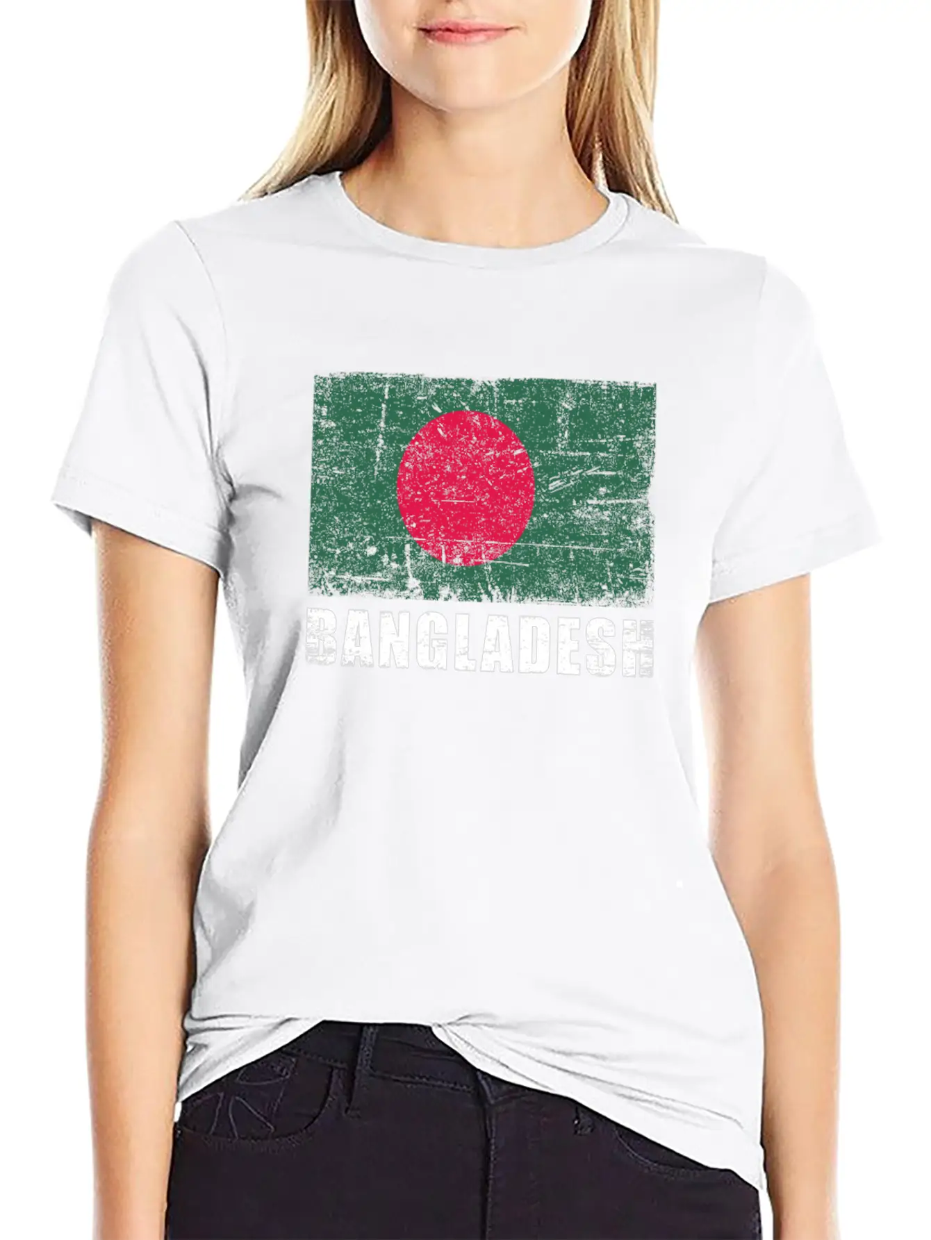 Bangladesh Flag Grunge Country Flag Bangladesh Unisex Short Sleeve Soft Cotton T-Shirt – Casual Everyday Wear