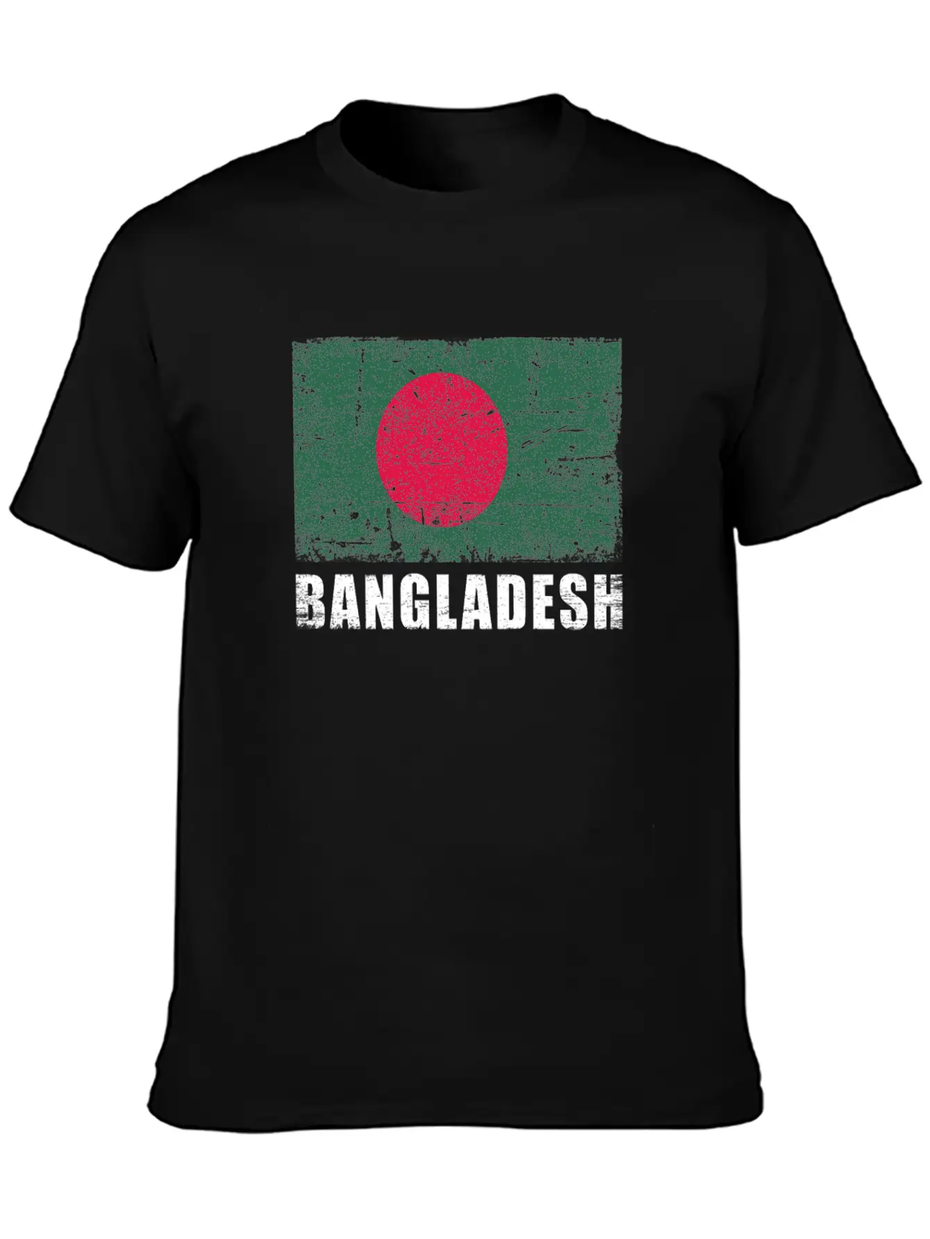 Bangladesh Flag Grunge Country Flag Bangladesh Unisex Short Sleeve Soft Cotton T-Shirt – Casual Everyday Wear