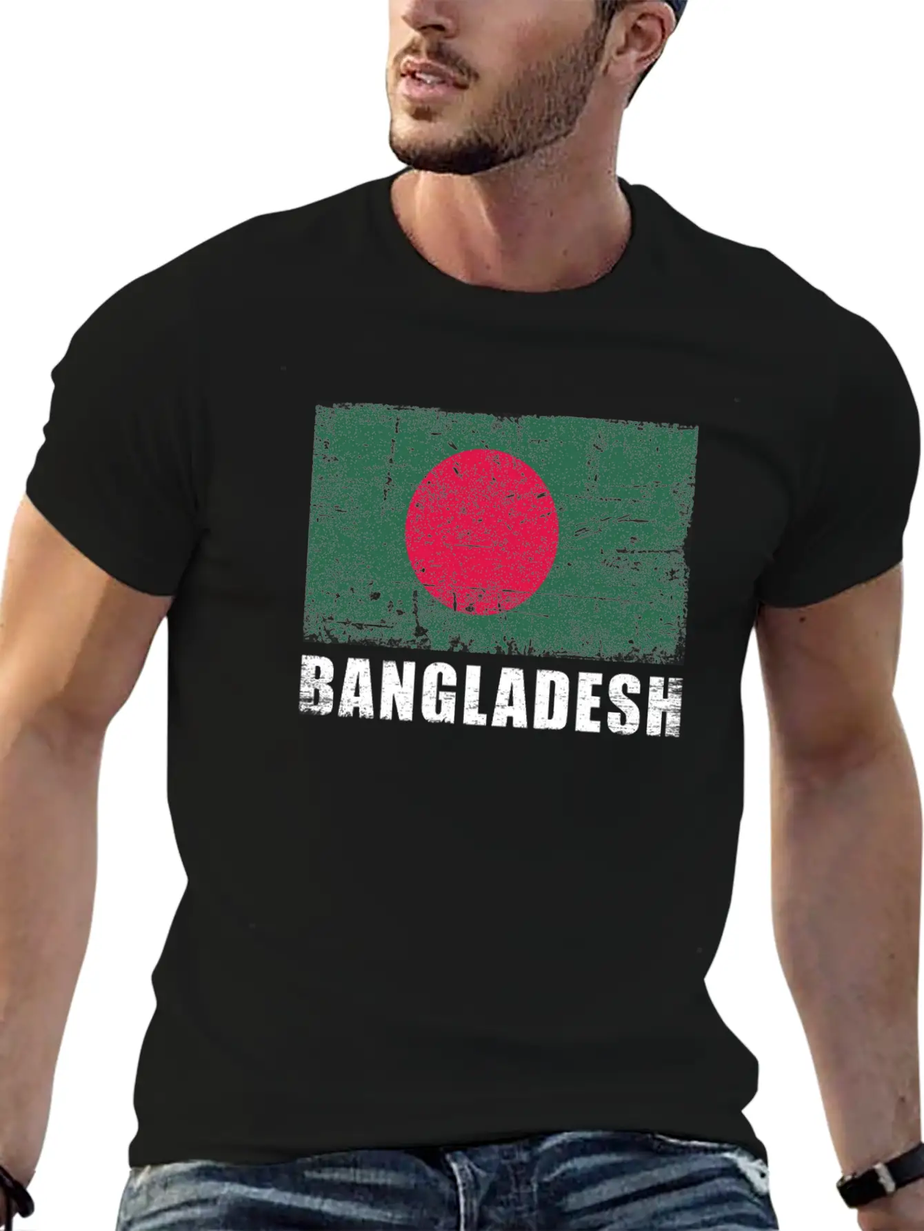 Bangladesh Flag Grunge Country Flag Bangladesh Unisex Short Sleeve Soft Cotton T-Shirt – Casual Everyday Wear