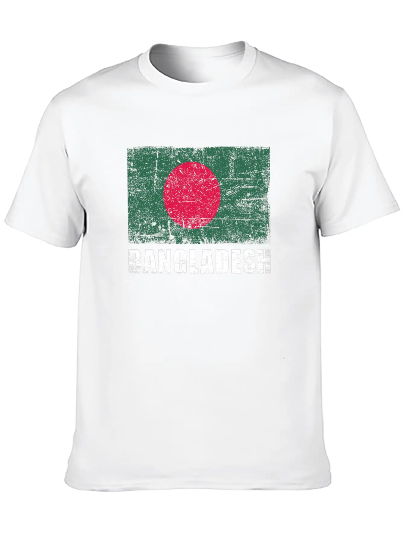 Bangladesh Flag Grunge Country Flag Bangladesh Unisex Short Sleeve Soft Cotton T-Shirt – Casual Everyday Wear