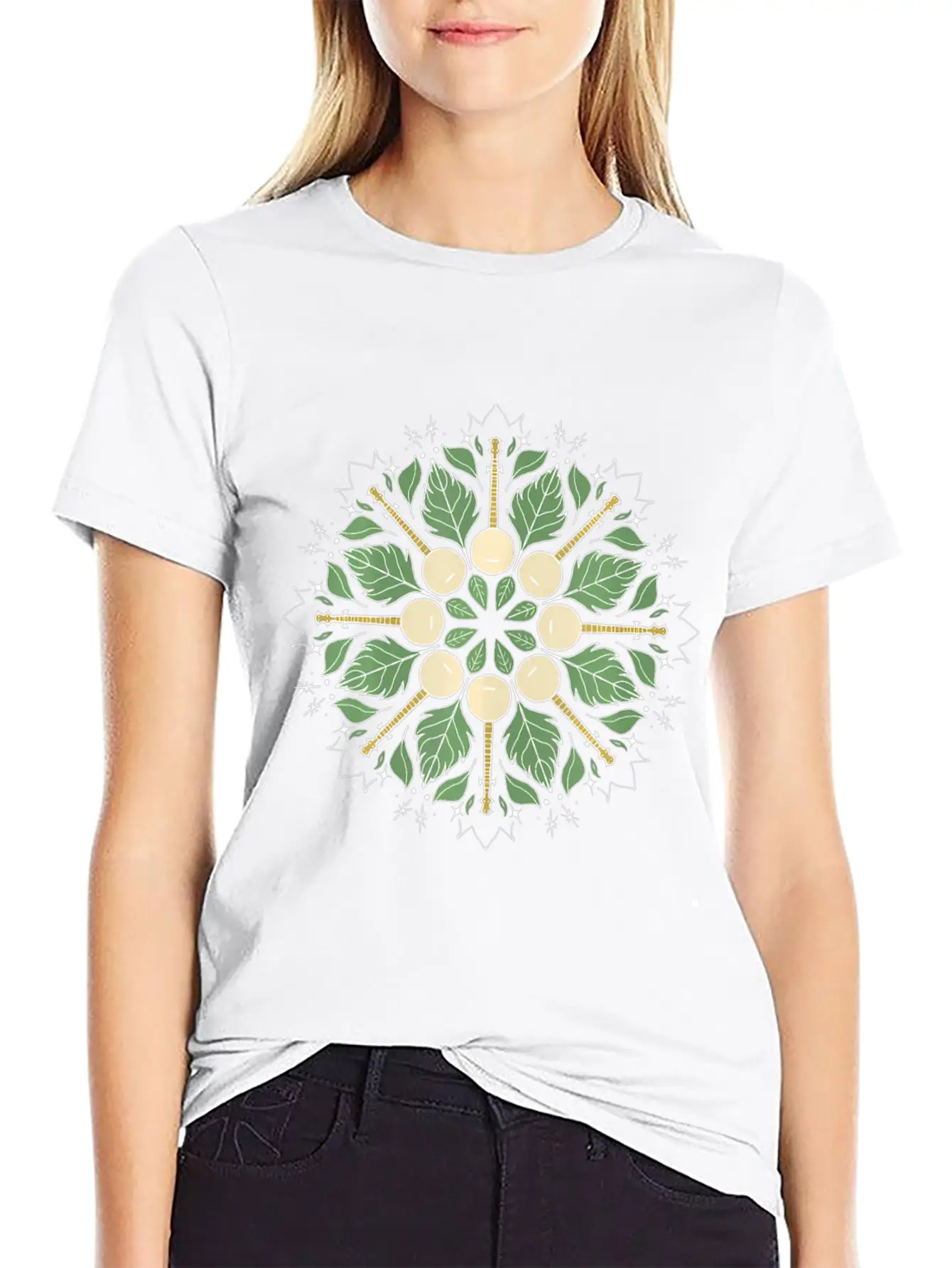 Banjo Mandala Bluegrass Mindfulness & Nature Timeless Short Sleeve Tee – Comfy And Minimalist Design