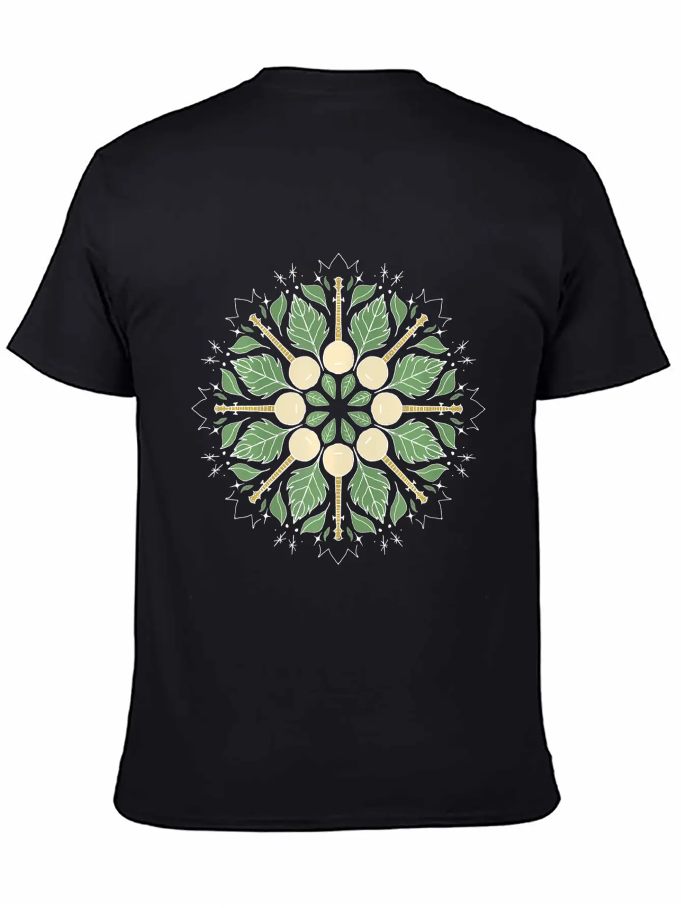 Banjo Mandala Bluegrass Mindfulness & Nature Timeless Short Sleeve Tee – Comfy And Minimalist Design