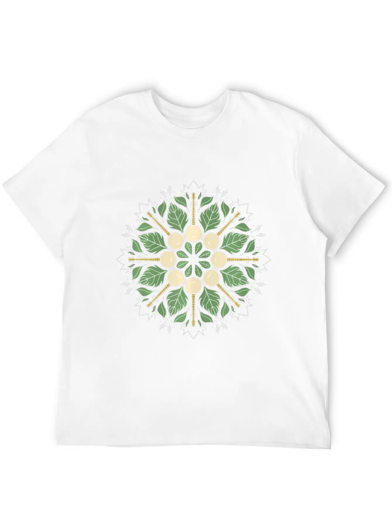 Banjo Mandala Bluegrass Mindfulness & Nature Timeless Short Sleeve Tee – Comfy And Minimalist Design