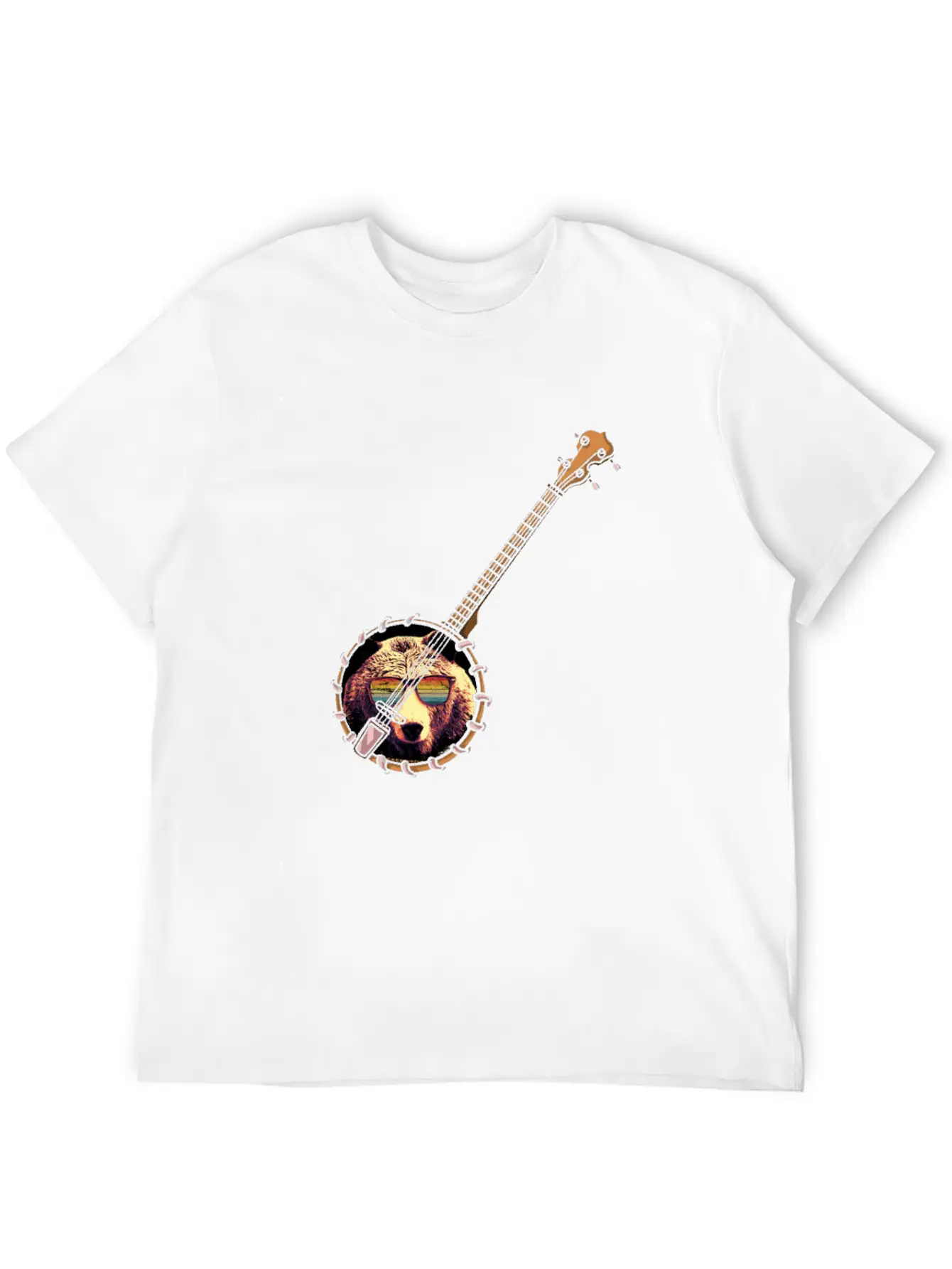 Banjo Shirts For Men Bluegrass Appalachia Folk Unisex Short Sleeve Soft Cotton T-Shirt – Casual Everyday Wear