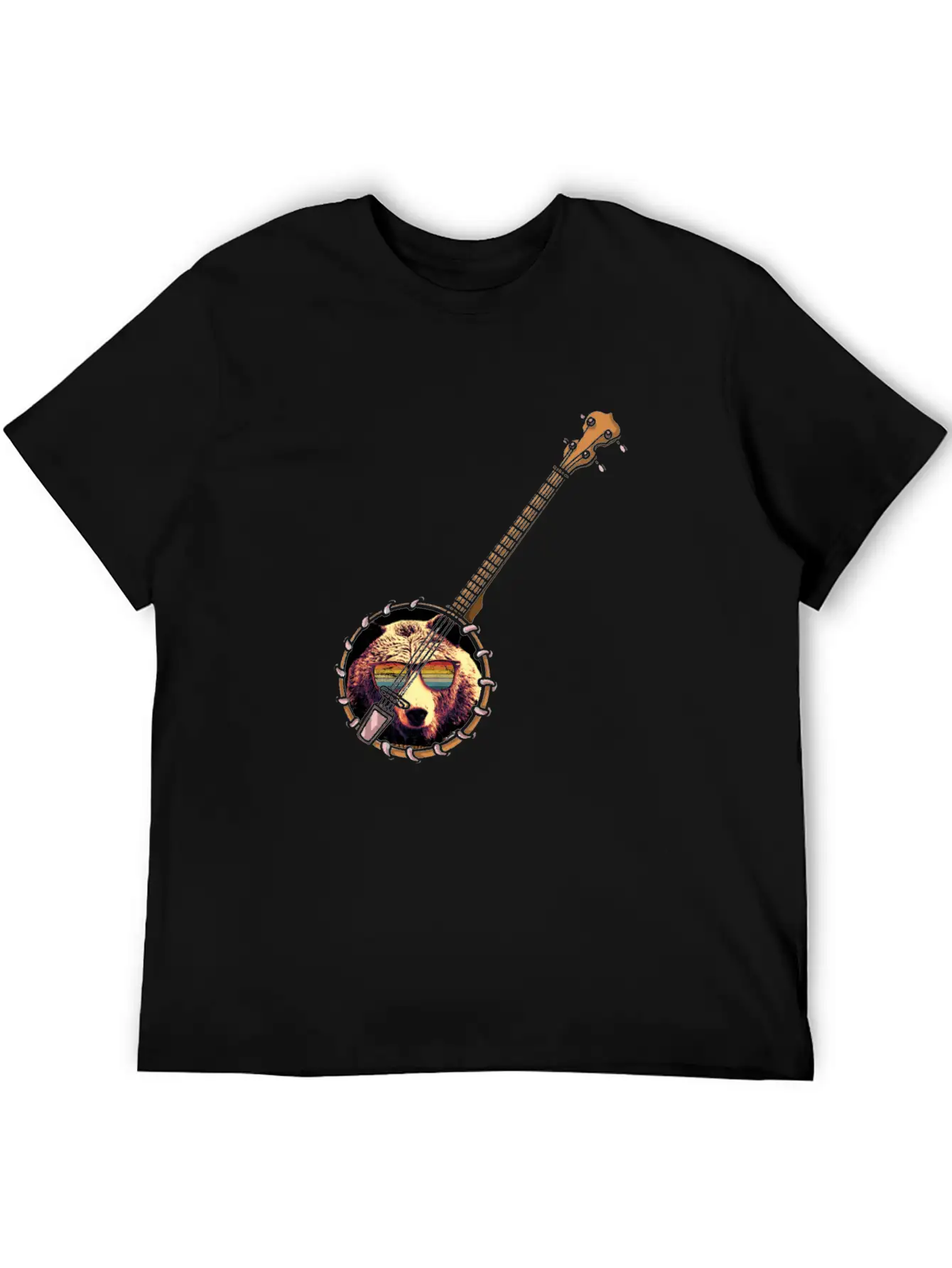 Banjo Shirts For Men Bluegrass Appalachia Folk Unisex Short Sleeve Soft Cotton T-Shirt – Casual Everyday Wear