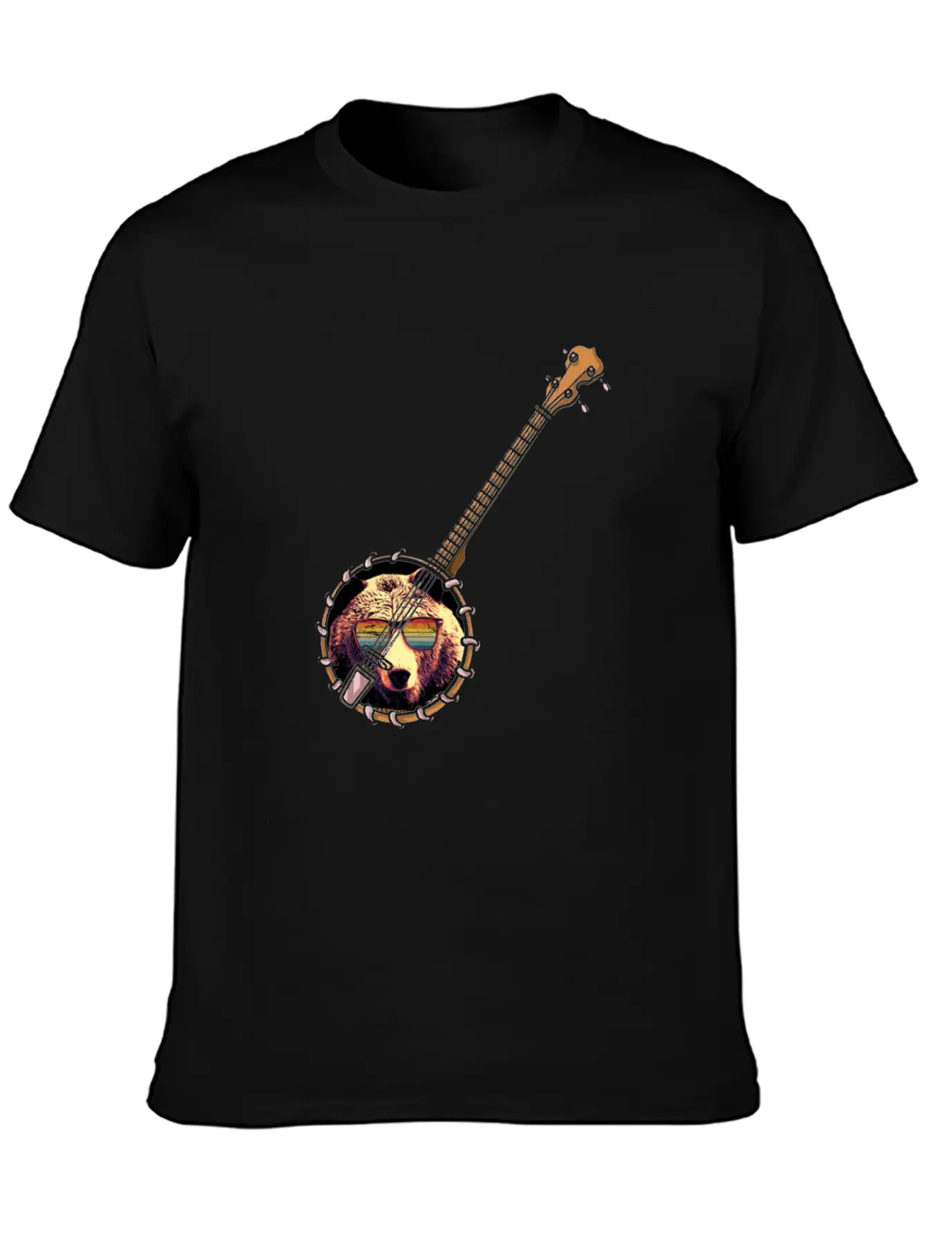 Banjo Shirts For Men Bluegrass Appalachia Folk Unisex Short Sleeve Soft Cotton T-Shirt – Casual Everyday Wear