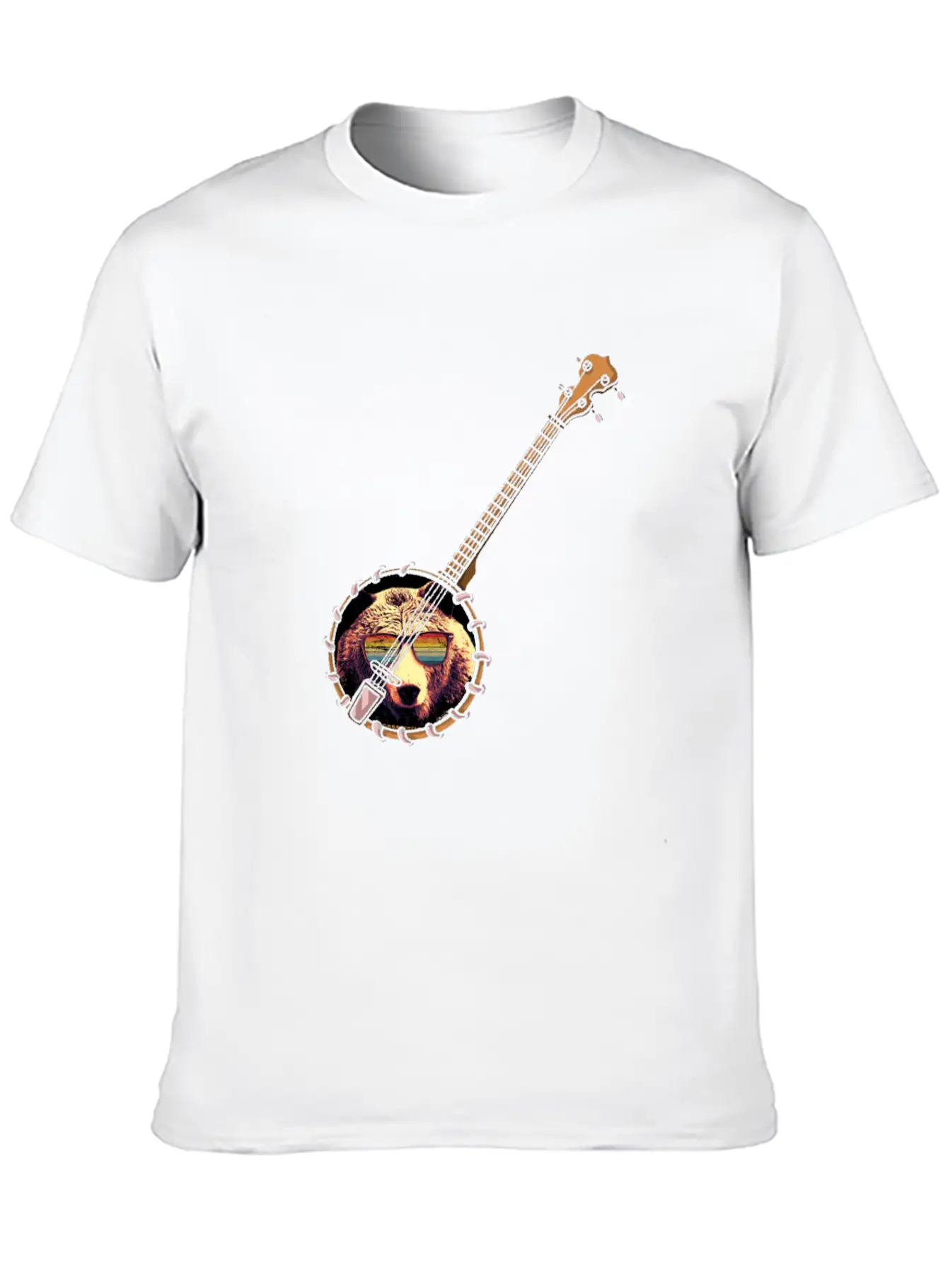 Banjo Shirts For Men Bluegrass Appalachia Folk Unisex Short Sleeve Soft Cotton T-Shirt – Casual Everyday Wear
