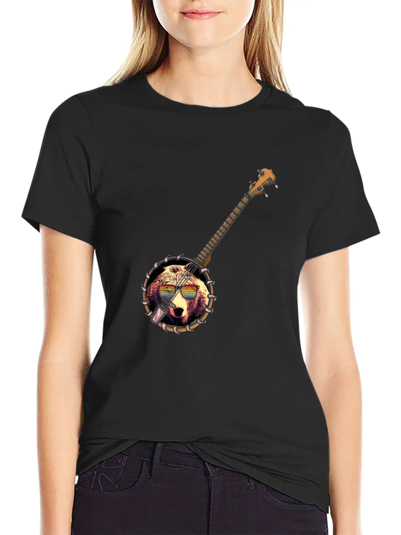 Banjo Shirts For Men Bluegrass Appalachia Folk Unisex Short Sleeve Soft Cotton T-Shirt – Casual Everyday Wear