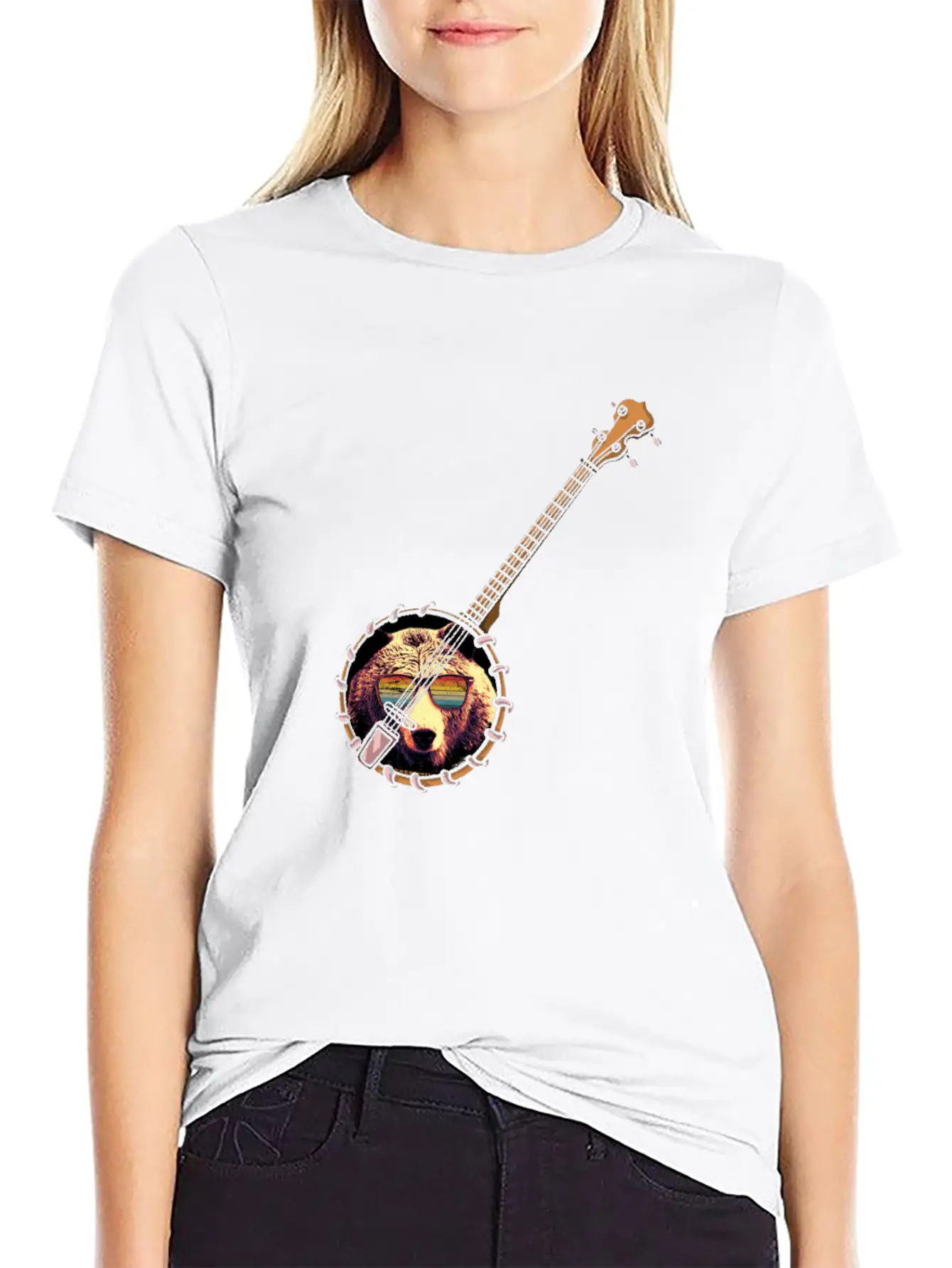 Banjo Shirts For Men Bluegrass Appalachia Folk Unisex Short Sleeve Soft Cotton T-Shirt – Casual Everyday Wear