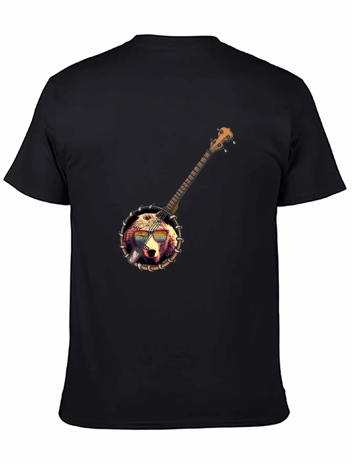 Banjo Shirts For Men Bluegrass Appalachia Folk Unisex Short Sleeve Soft Cotton T-Shirt – Casual Everyday Wear
