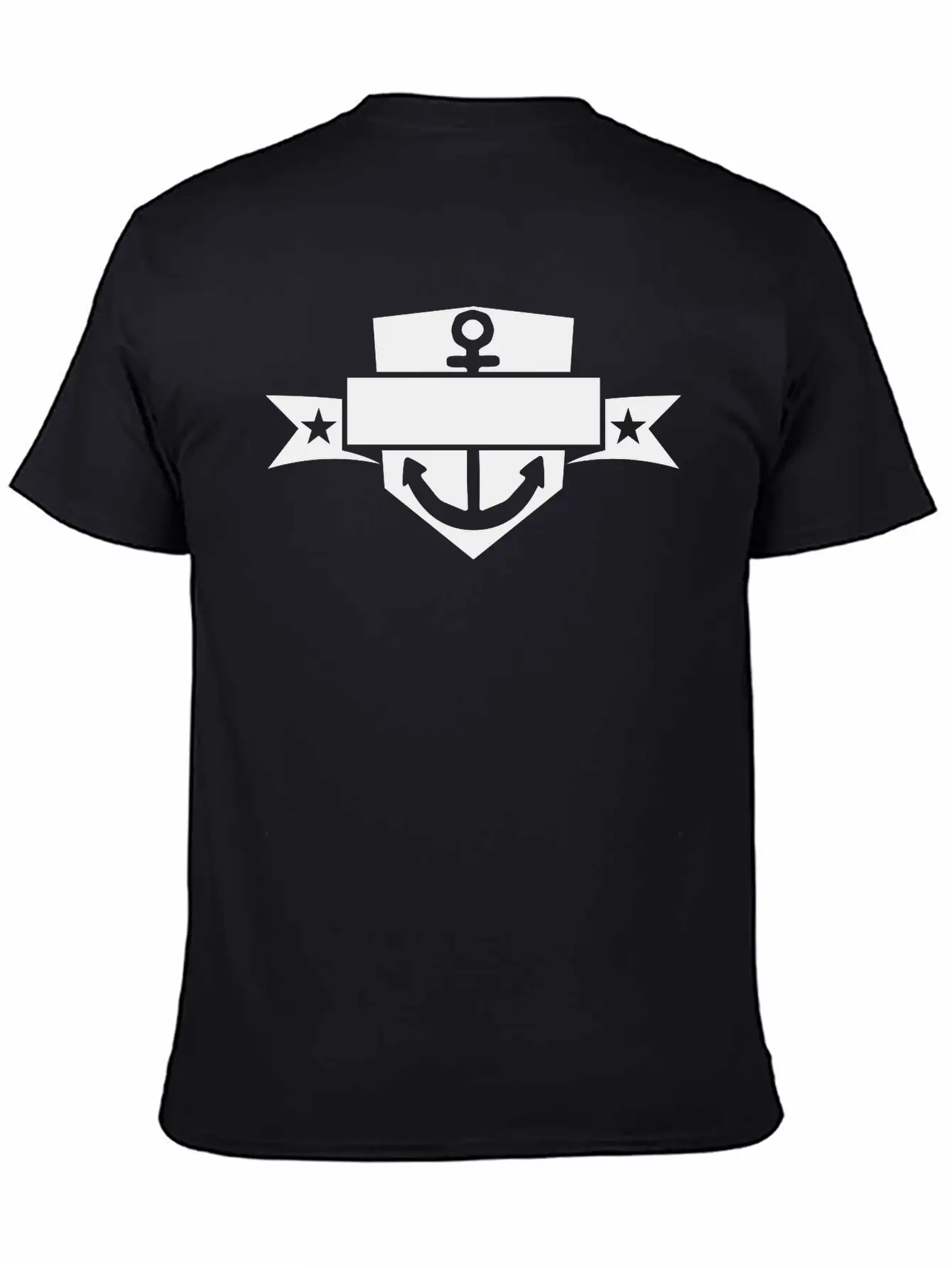 Banner Shield Coat Of Arms Text Name Anchored Anch Unisex Short Sleeve Soft Cotton T-Shirt – Casual Everyday Wear