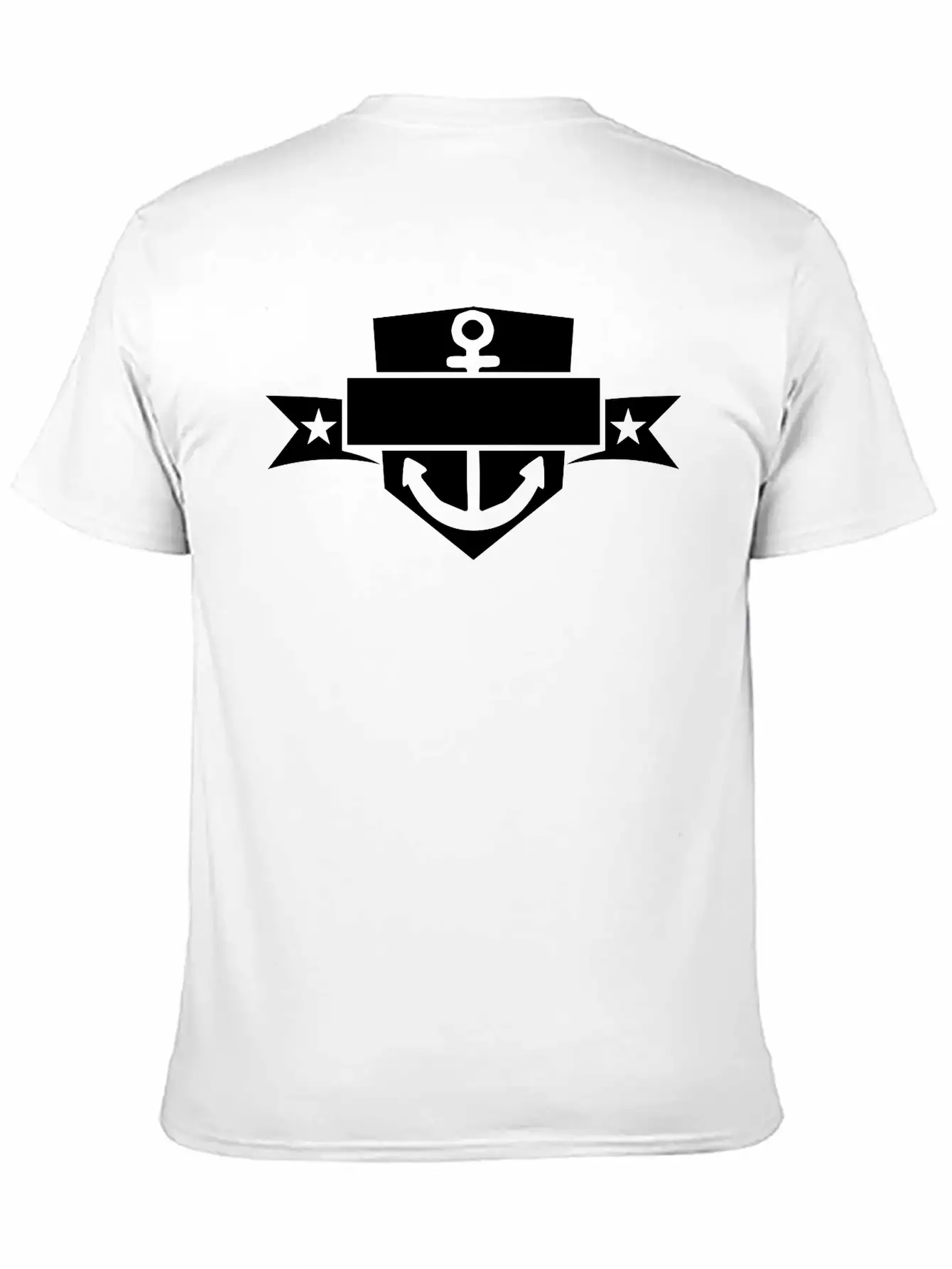 Banner Shield Coat Of Arms Text Name Anchored Anch Unisex Short Sleeve Soft Cotton T-Shirt – Casual Everyday Wear