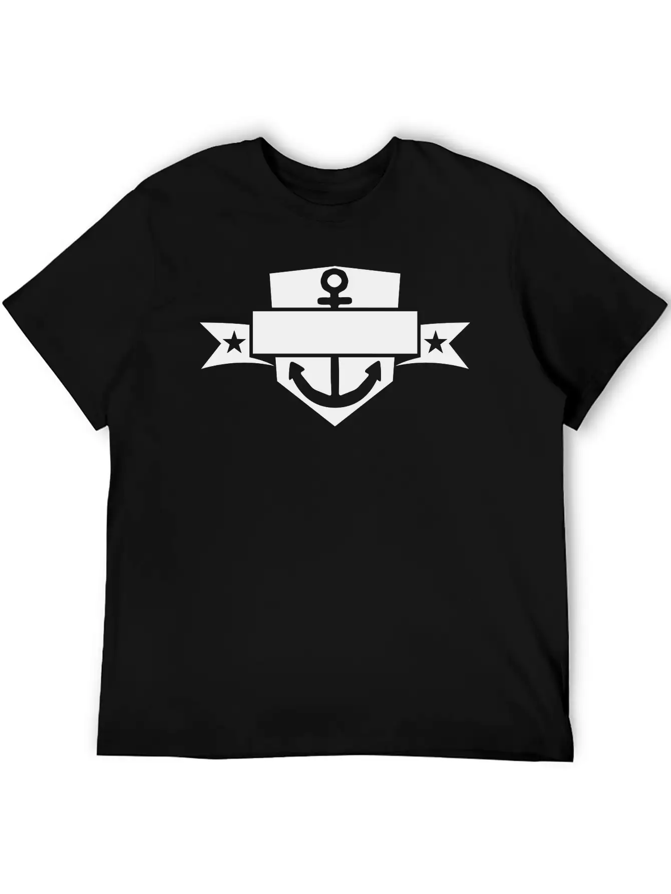 Banner Shield Coat Of Arms Text Name Anchored Anch Unisex Short Sleeve Soft Cotton T-Shirt – Casual Everyday Wear